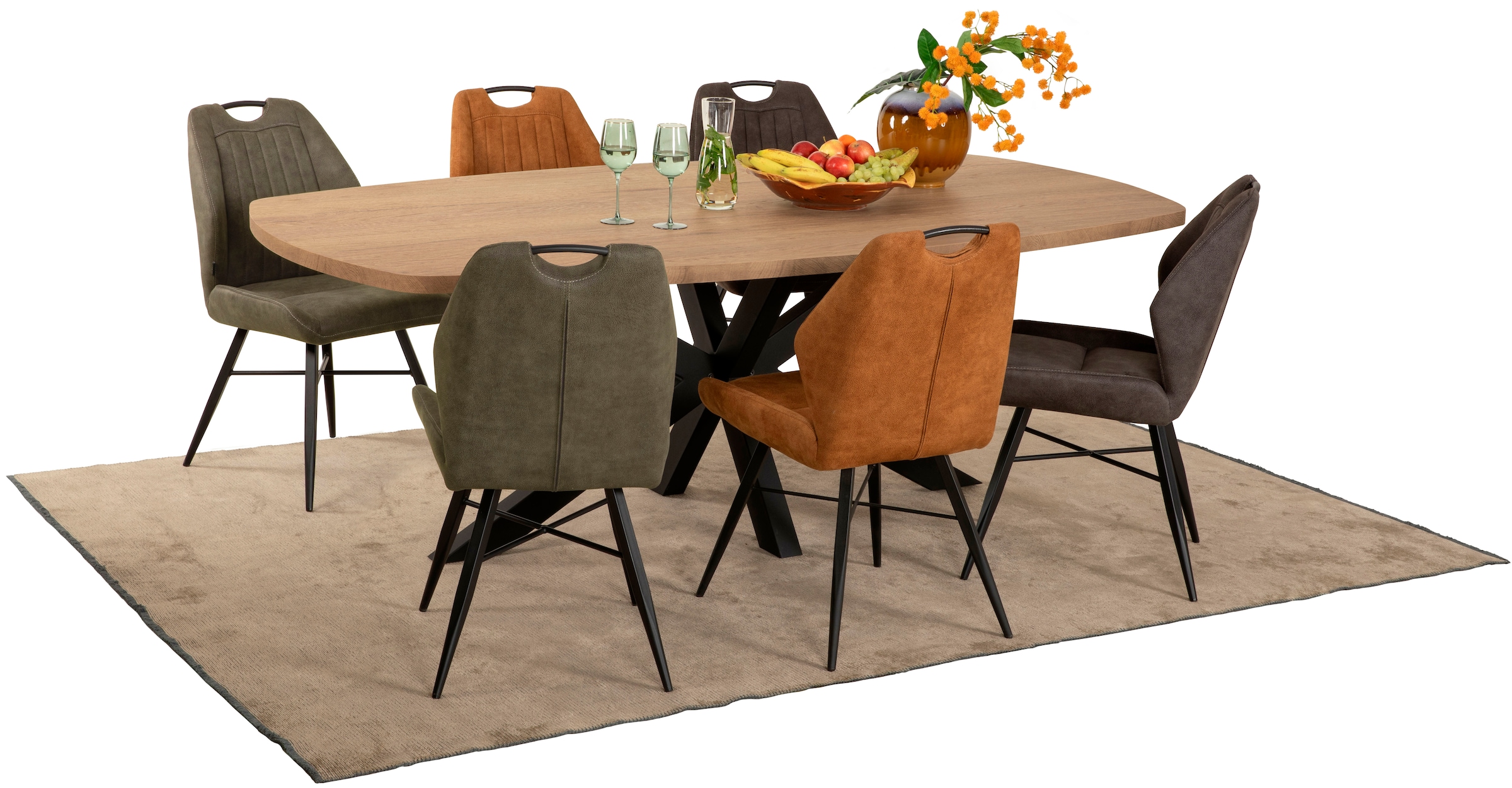 OMG Design Esszimmerstuhl »Torro«, (Set), 2 St., Stoff, bequemer Polsterstuhl, pflegeleichter Bezug