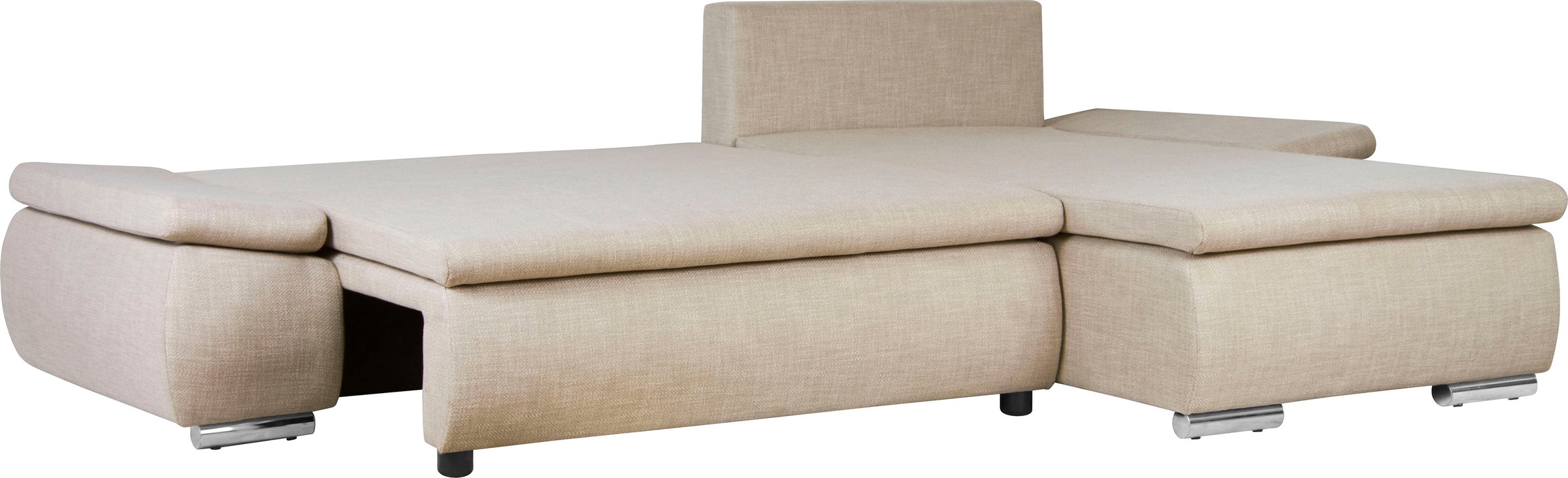 Home affaire Ecksofa »Acra L-Form«, mit Bettfunktion und Bettkasten, in Mattenoptik