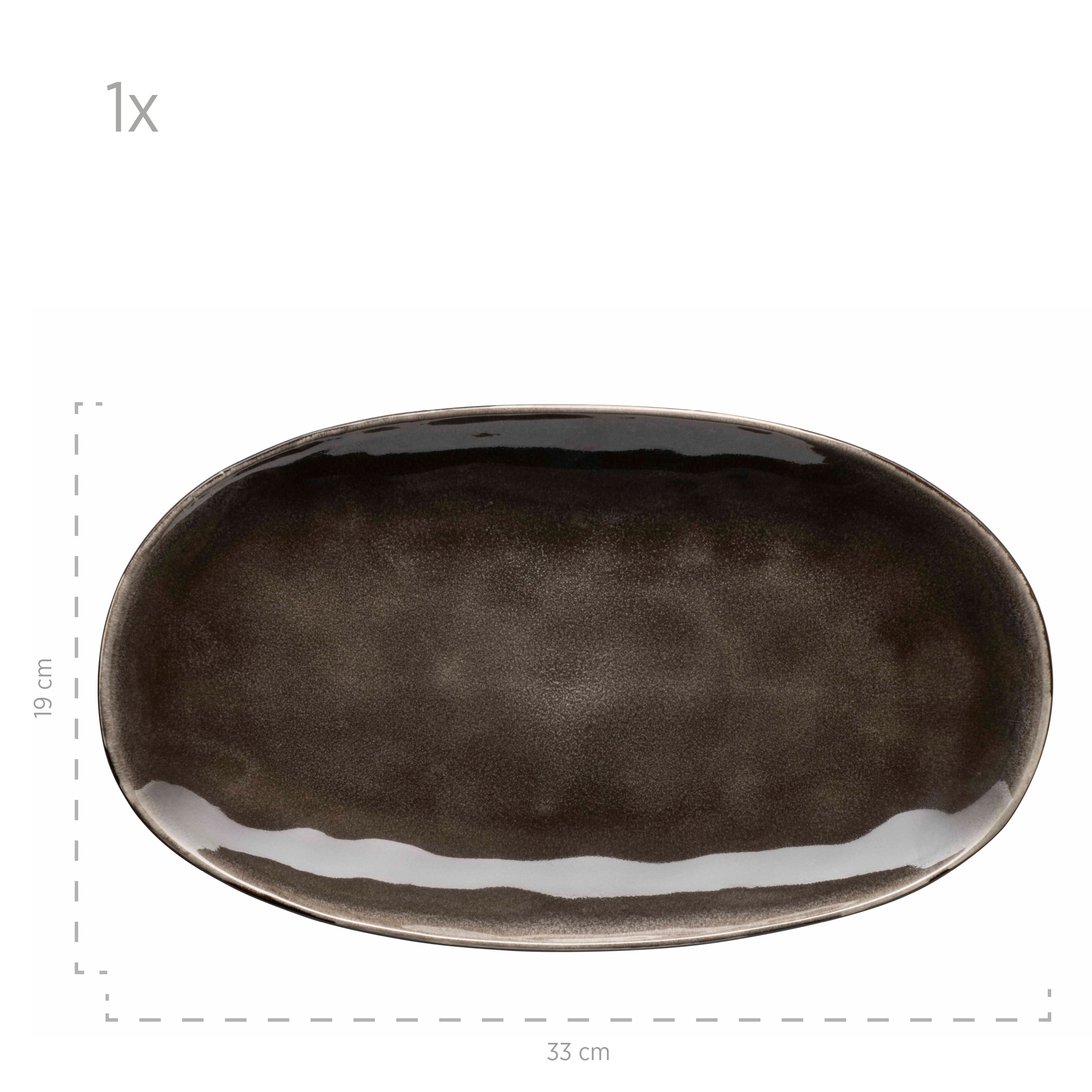 MÄSER Servierplatte »Niara Organic, Servierplatten-Set, Steinzeug«