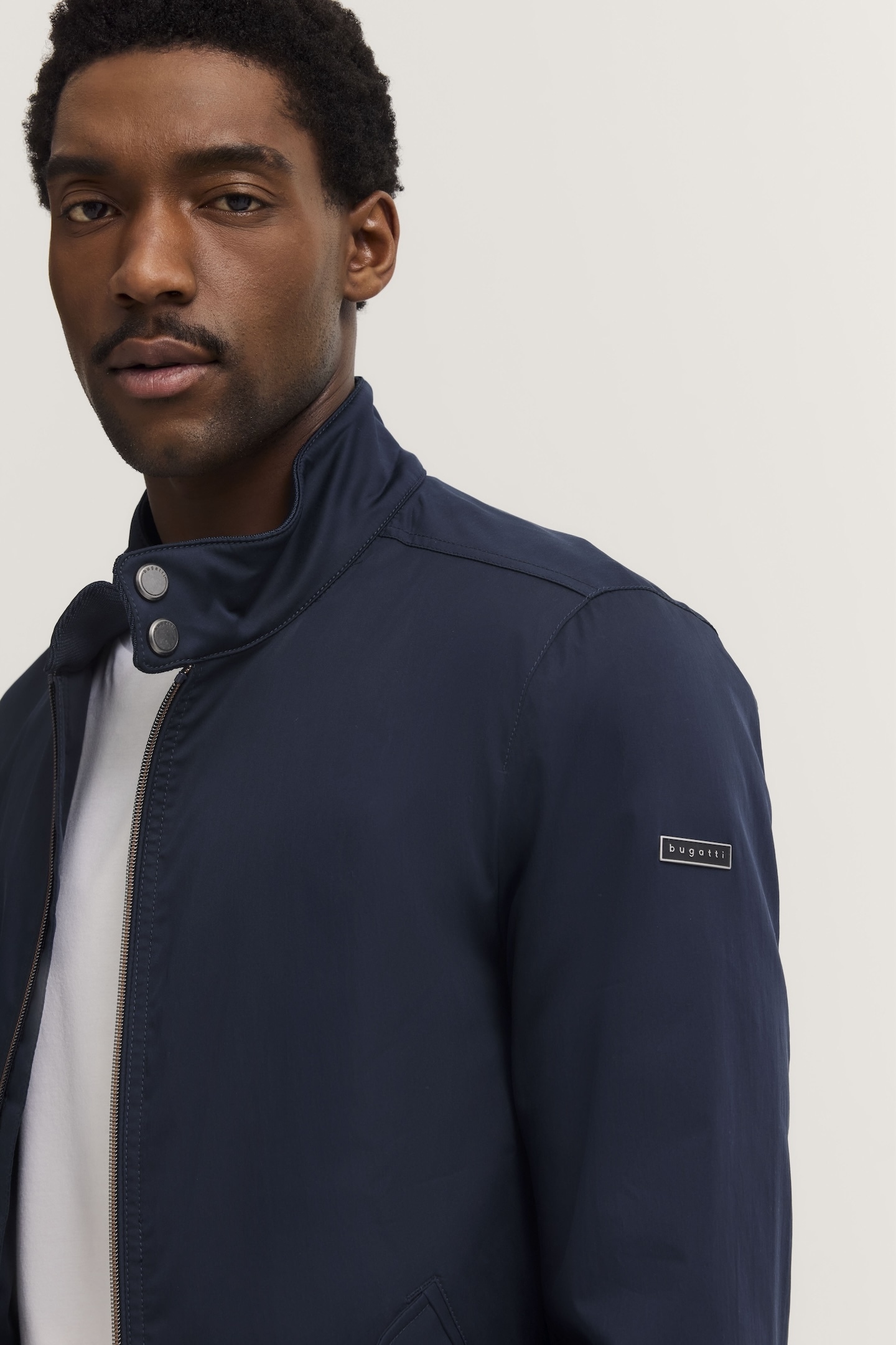 bugatti Blouson, ohne Kapuze, mit Stehkragen & Strickdetails