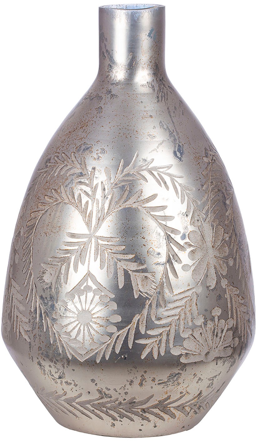 GILDE Bodenvase »Vase Peso, grau H.43 cm«, (1 St.)