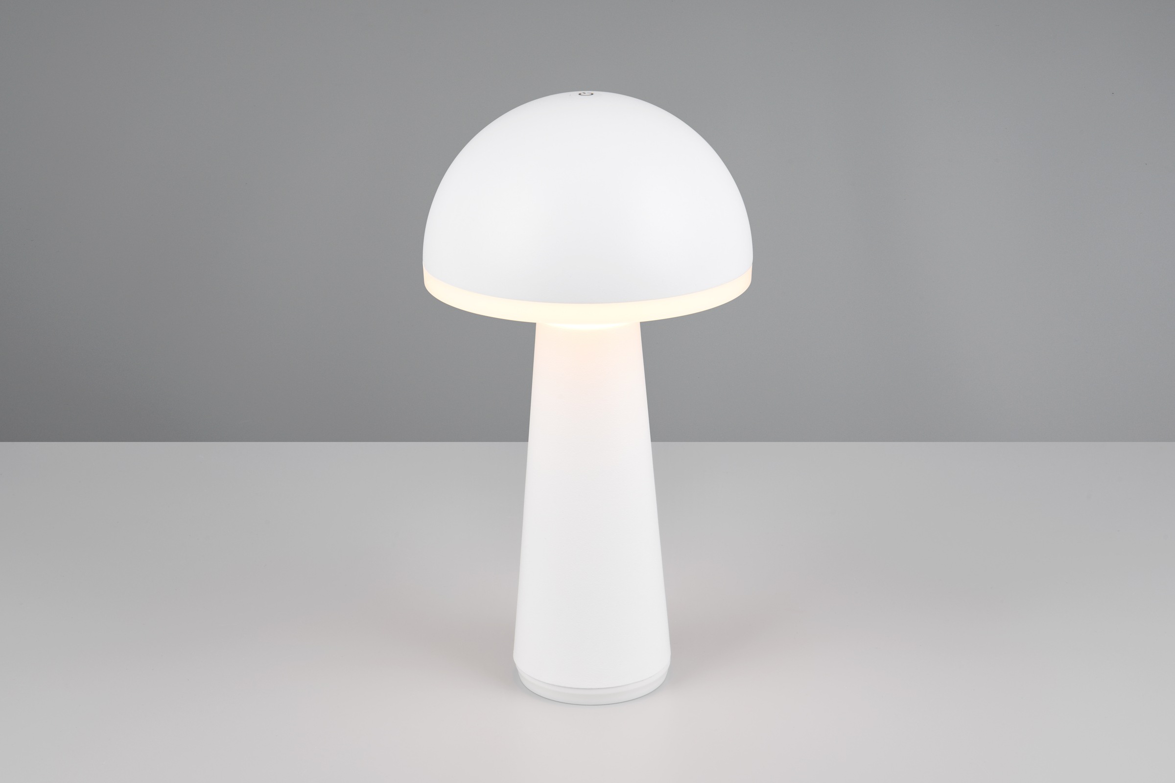 REALITY Leuchten LED Außen-Tischleuchte »FUNGO«, 1 flammig, Leuchtmittel LED-Board | LED fest integriert, Outdoor Akku Tischlampe inkl Ladestation USB-C, Lichtfarbe einstellbar
