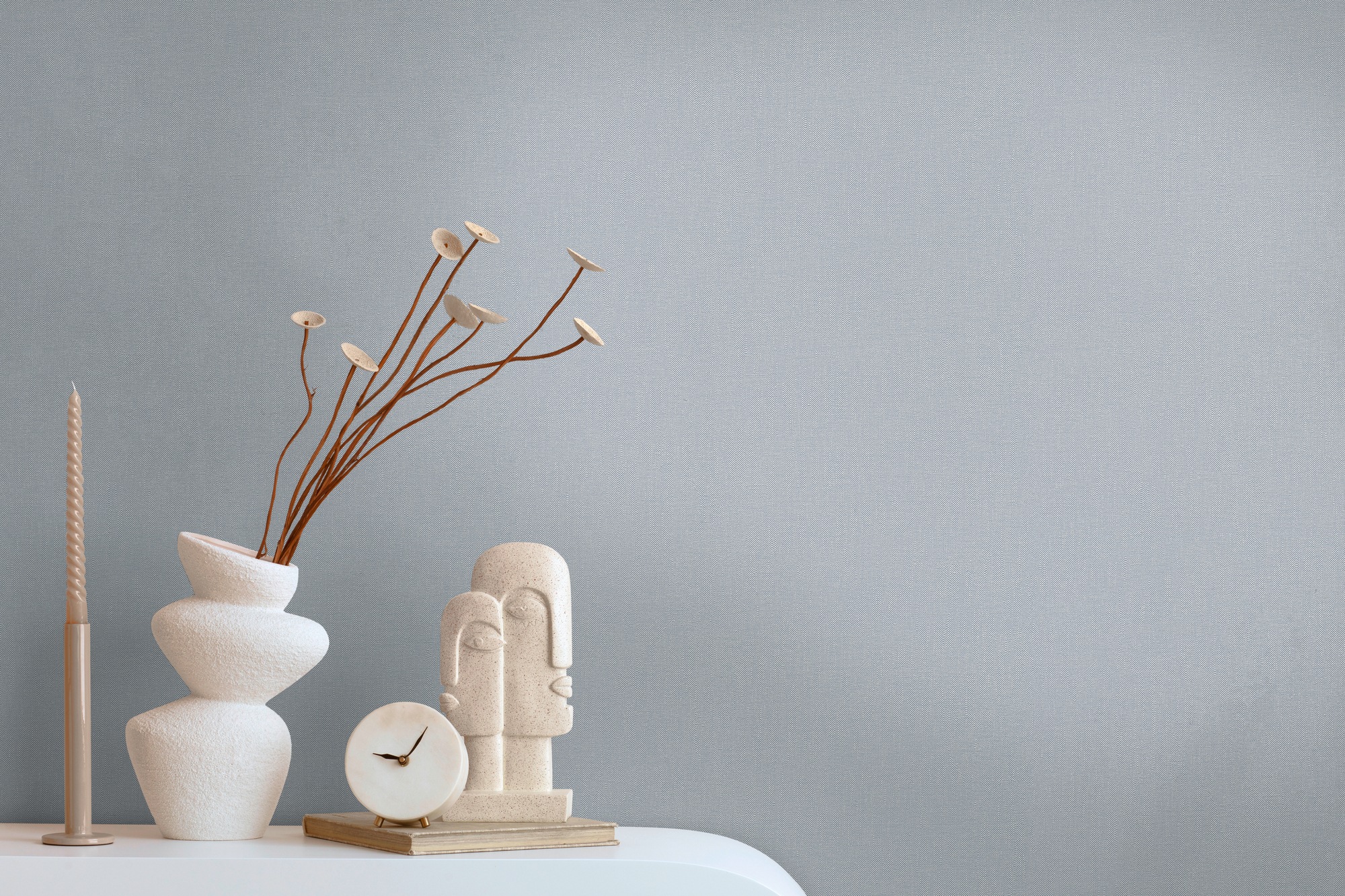 A.S. Création Vliestapete »Pure Elegance einfarbige Tapete Unitapete Strukturtapete Landhaus« matt strukturiert Vliestapete Uni für Schlafzimmer Küche Wohnzimmer Einfarbig Design