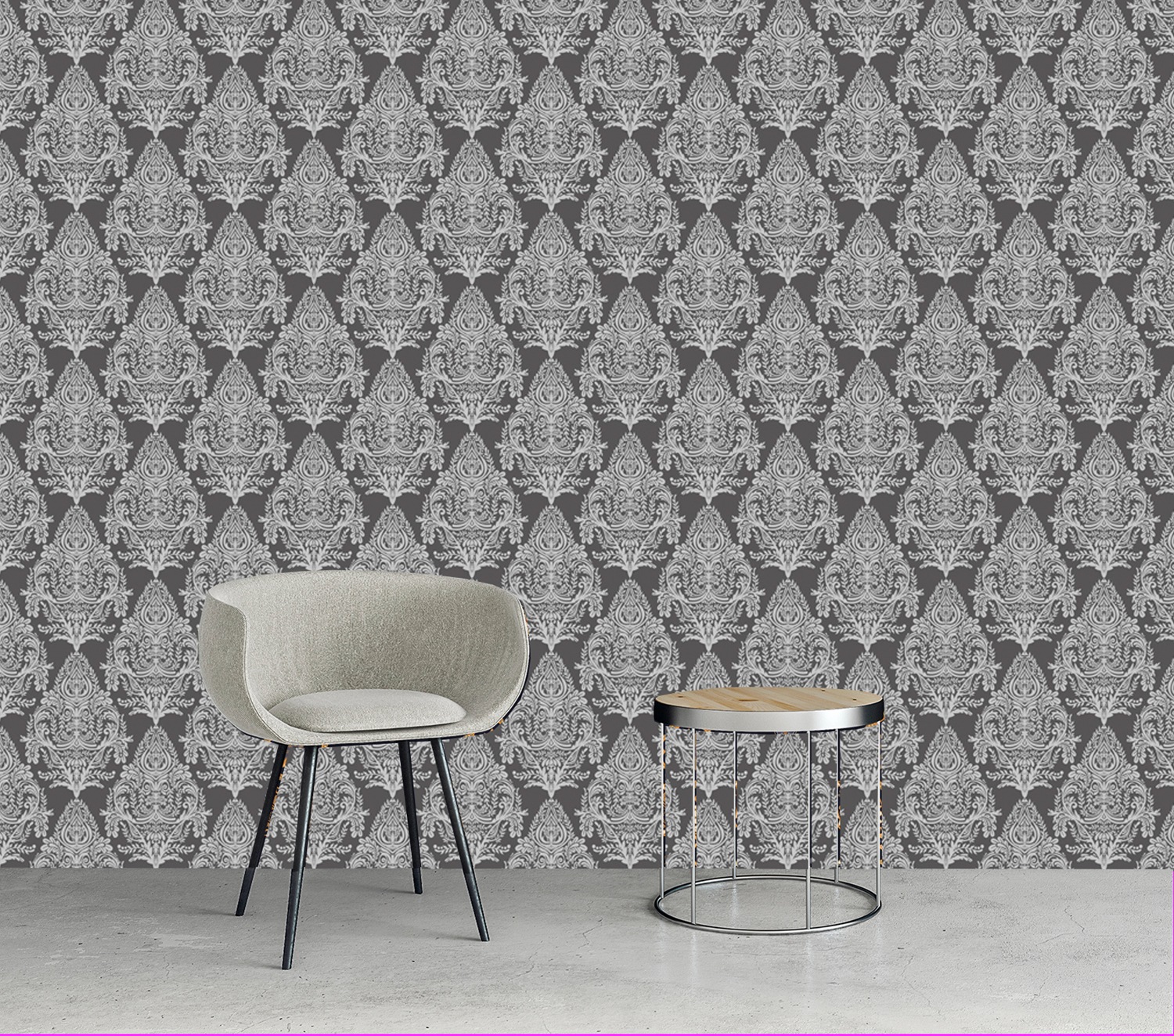 queence Vinyltapete »Estelle«, bedruckt-Barock-Antikoptik-Kunst, 90x250cm, günstig online kaufen