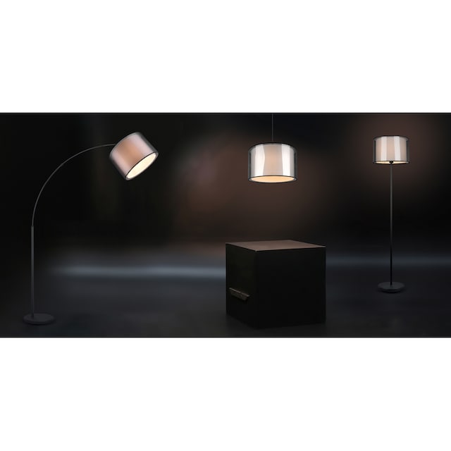 Places of Style Stehlampe »Liotta«, 1 flammig-flammig, mit Doppelschirm  Textil, Fußschalter, transparenter Organza-Schirm online bestellen
