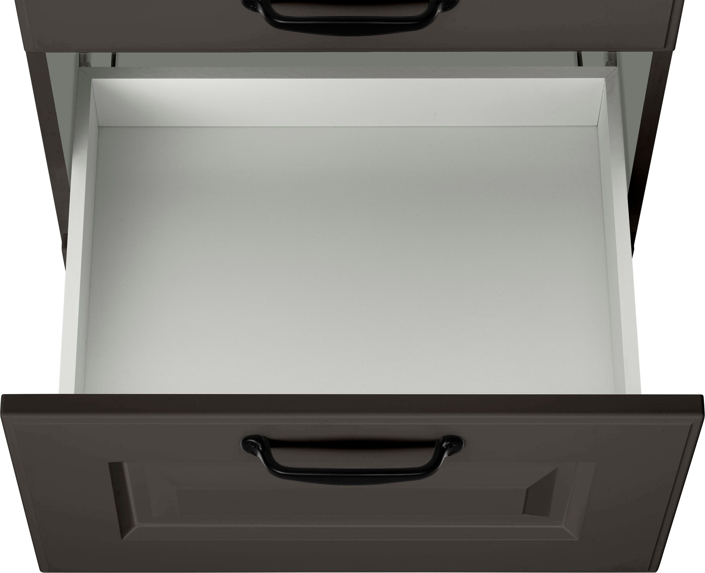 wiho Küchen Auszugsunterschrank »Erla«, 50 cm breit mit Kassettenfront, 2 großen Auszügen, ohne Arbeitsplatte