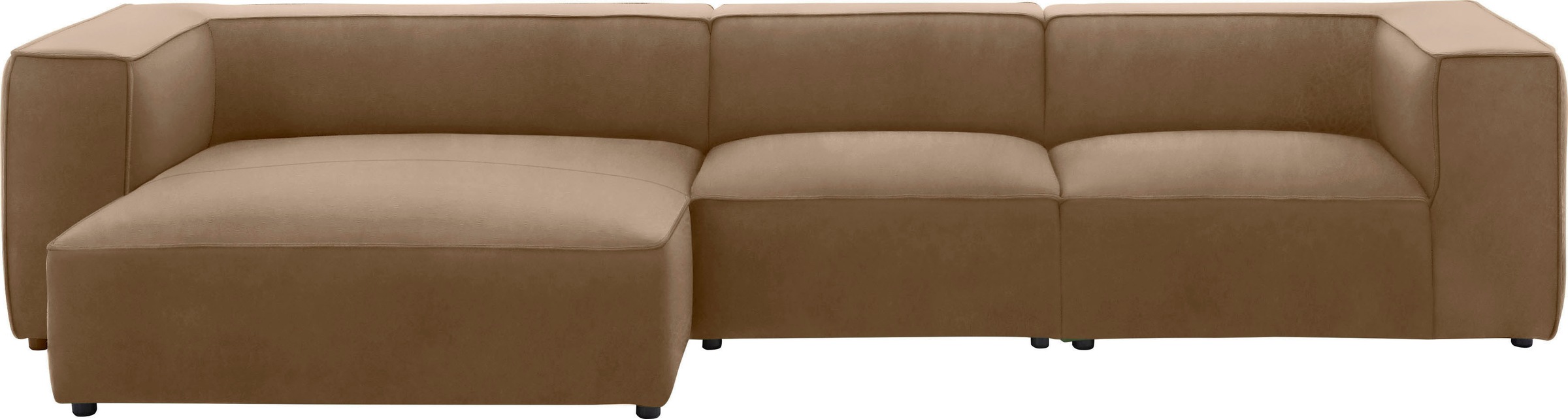 W.SCHILLIG Ecksofa »around-the-block«, mit eleganter Biese, mit Federkern, günstig online kaufen
