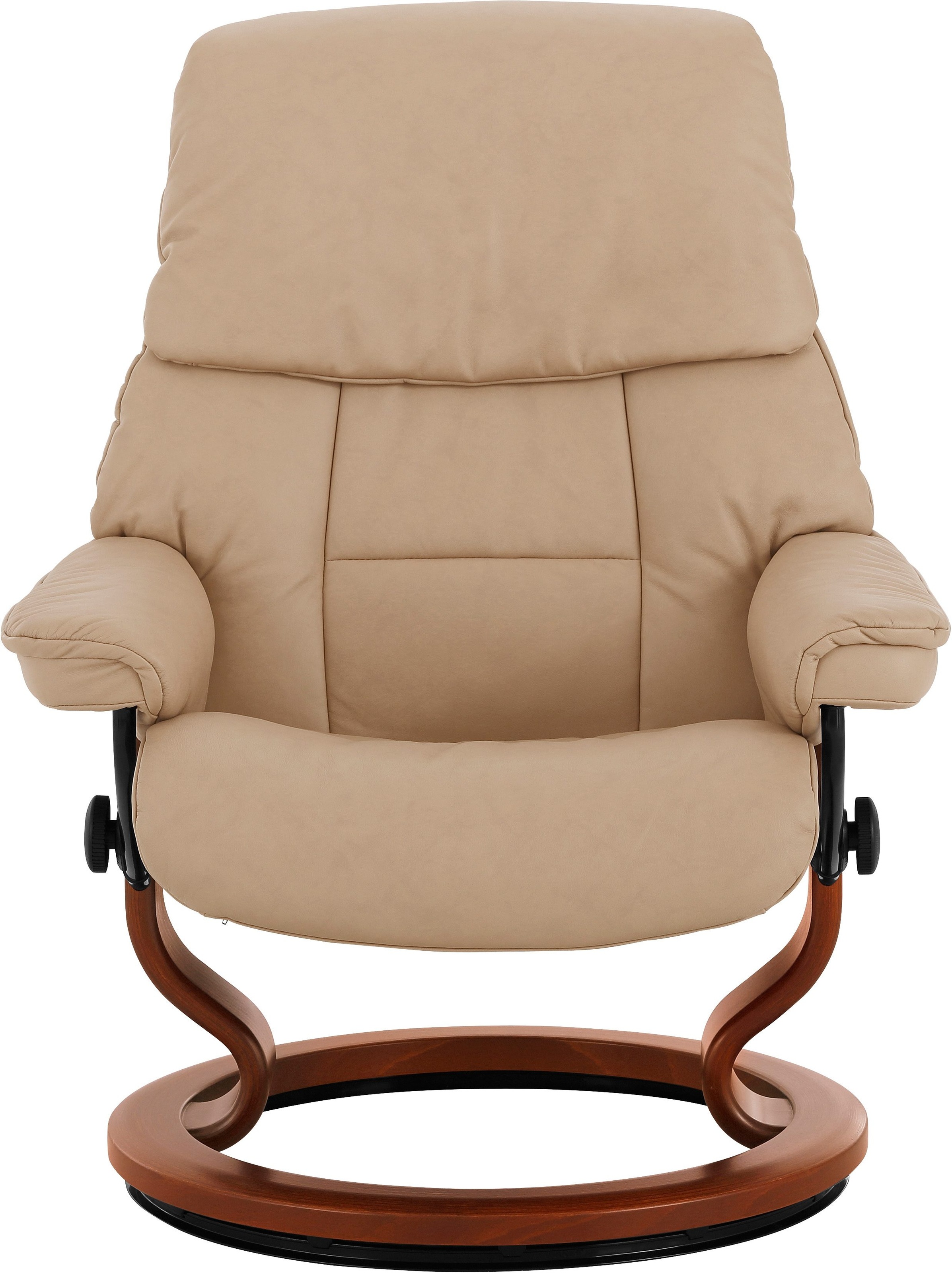 Stressless® Relaxsessel »Ruby«, (Set, Relaxsessel mit Hocker), mit Classic Base, Größe L, Gestell Eiche, Wenge, Braun & Schwarz