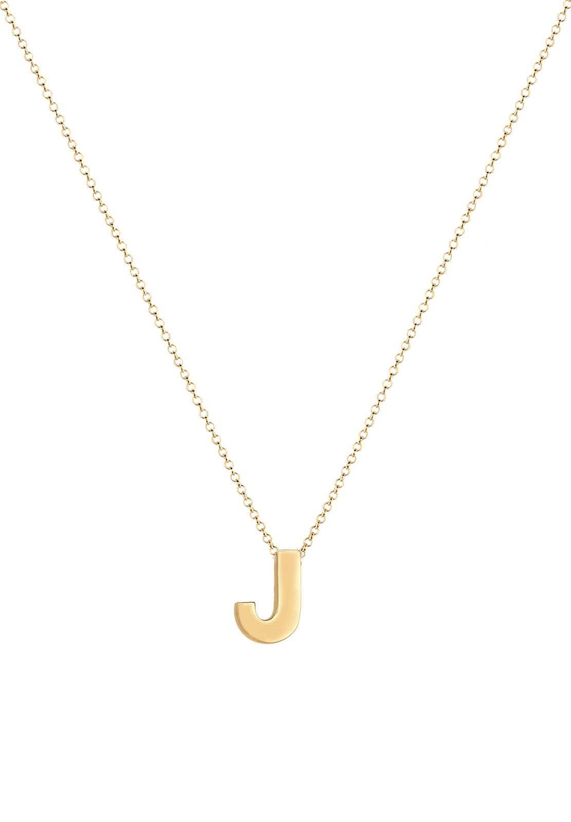 Elli Kette mit Anhänger »Buchstabe J Initialen Trend Minimal 925 Silber«