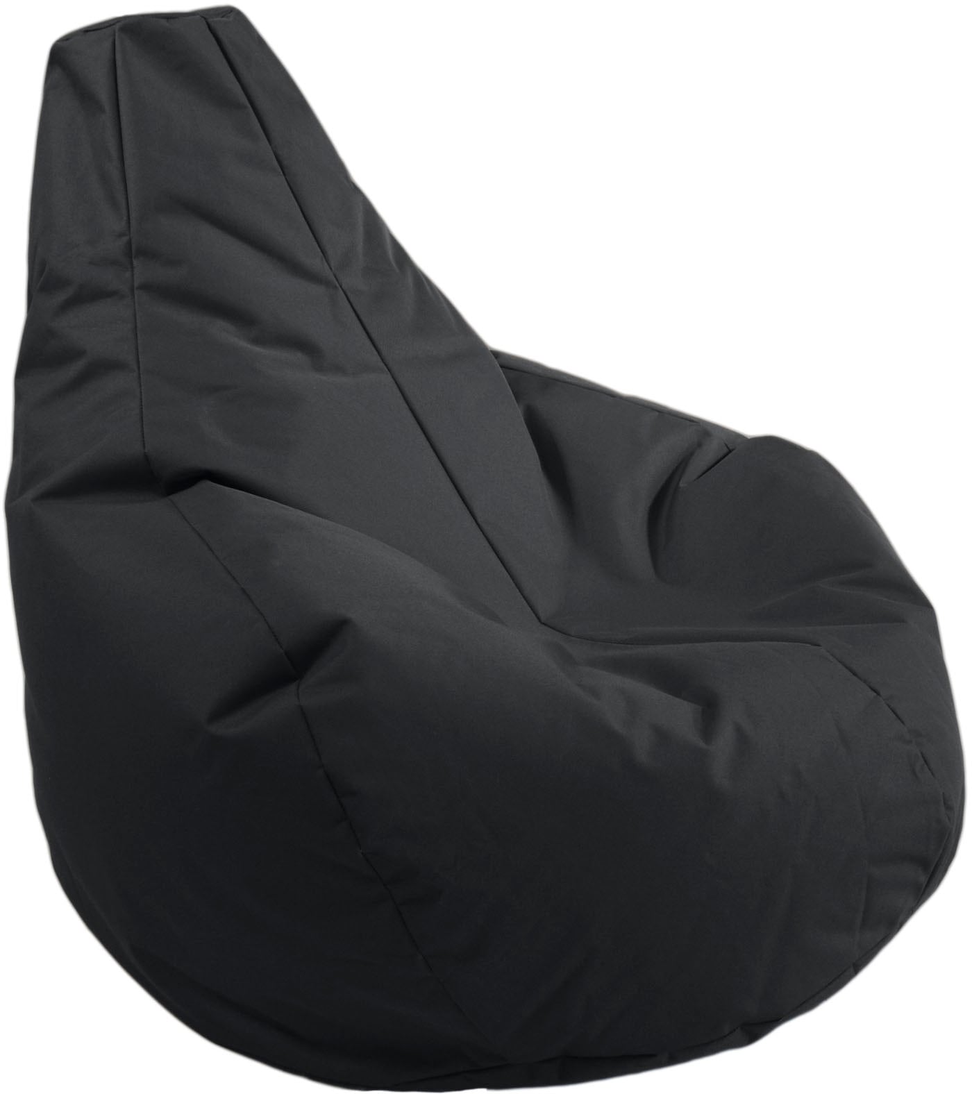 KINZLER Sitzsack »Gamer« 1 Stk. tlg. Uni Farben, mit Rückenlehne, Outdoor geeignet, Kinderzimmer schwarz Bezug: 100% Polyester