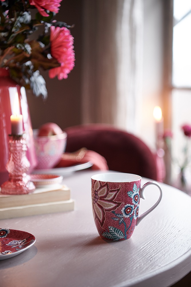 PiP Studio Becher »Flower Festival«, (Set, 4 tlg.), Kaffeetassen im 4er Set, Blumenfest, 350 ml