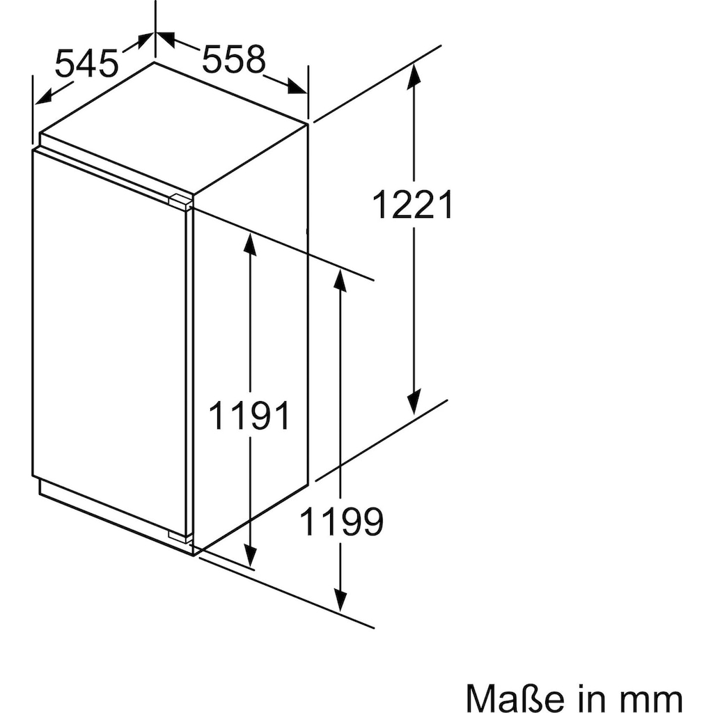 NEFF Einbaukühlschrank »KI2423FE0«, KI2423FE0, 122,1 cm hoch, 55,8 cm breit