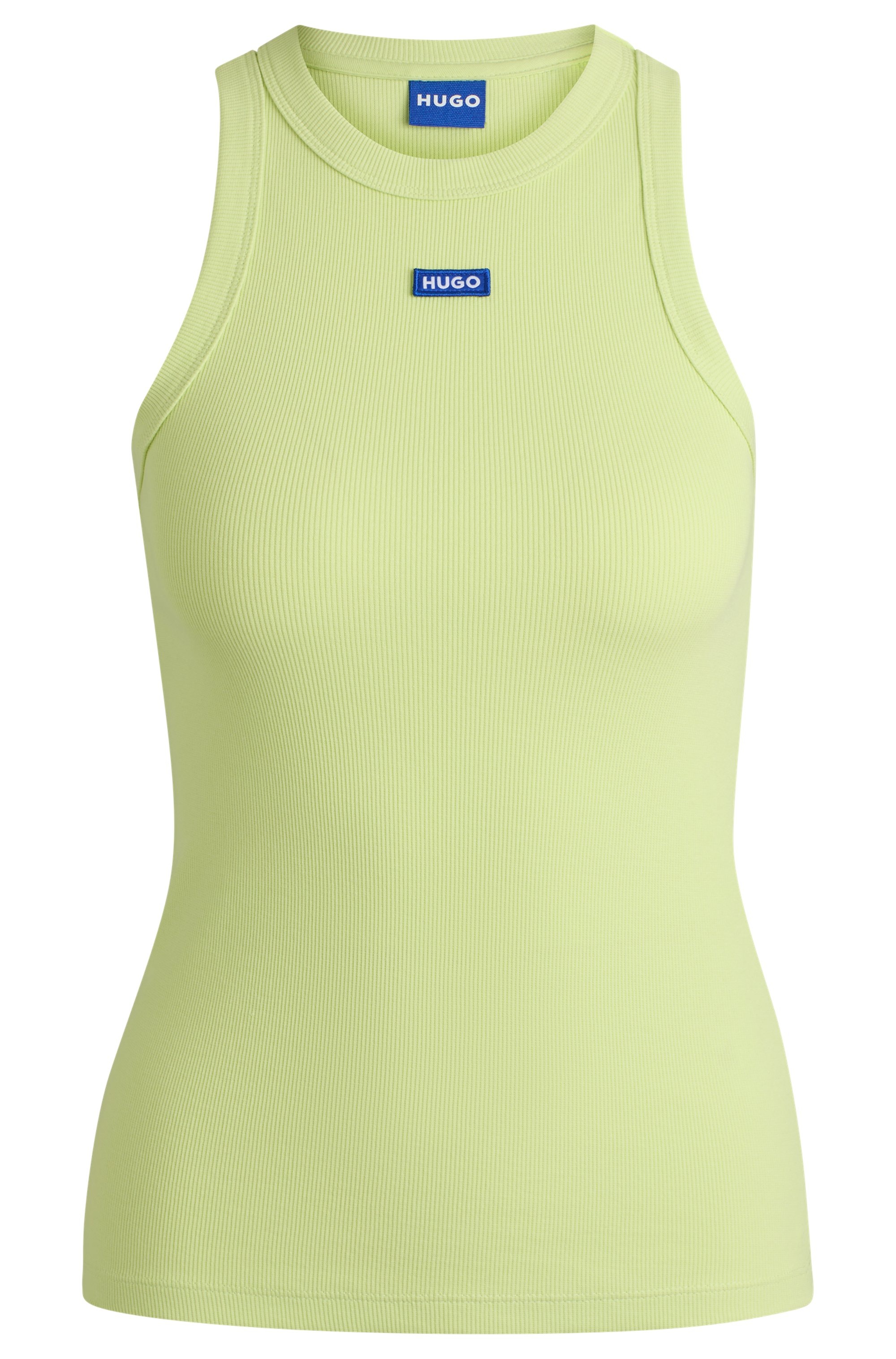 HUGO Blue Tanktop »Easy Tank«, Rippware aus Baumwollmischung mit Elasthan