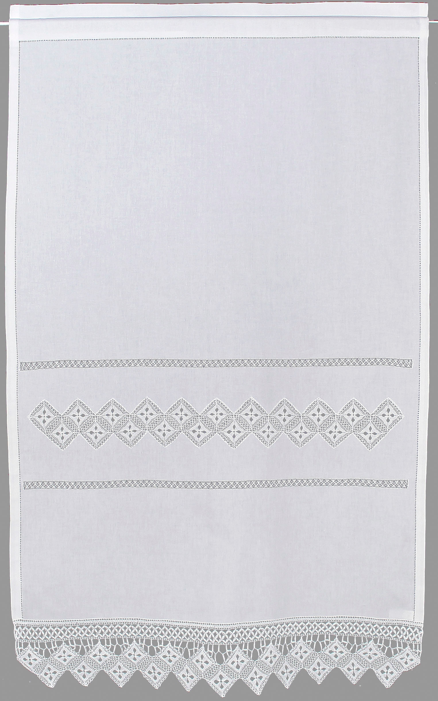 HOSSNER - ART OF HOME DECO Gardine »BALDO«, (1 St.), Häkelspitze - ECHTE Handarbeit
