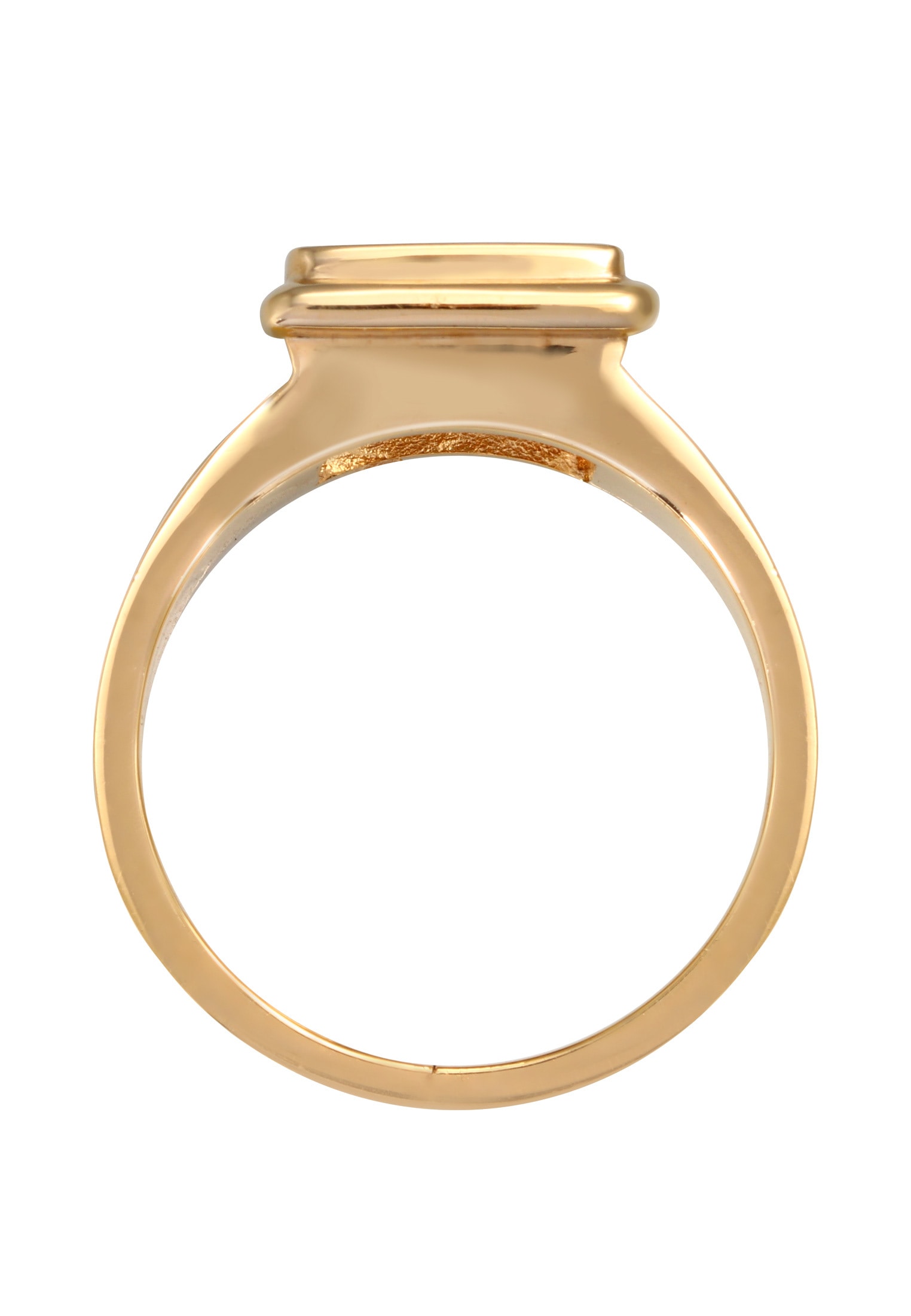 Kuzzoi Siegelring »Siegelring Quadrat Emaille 925 Silber«