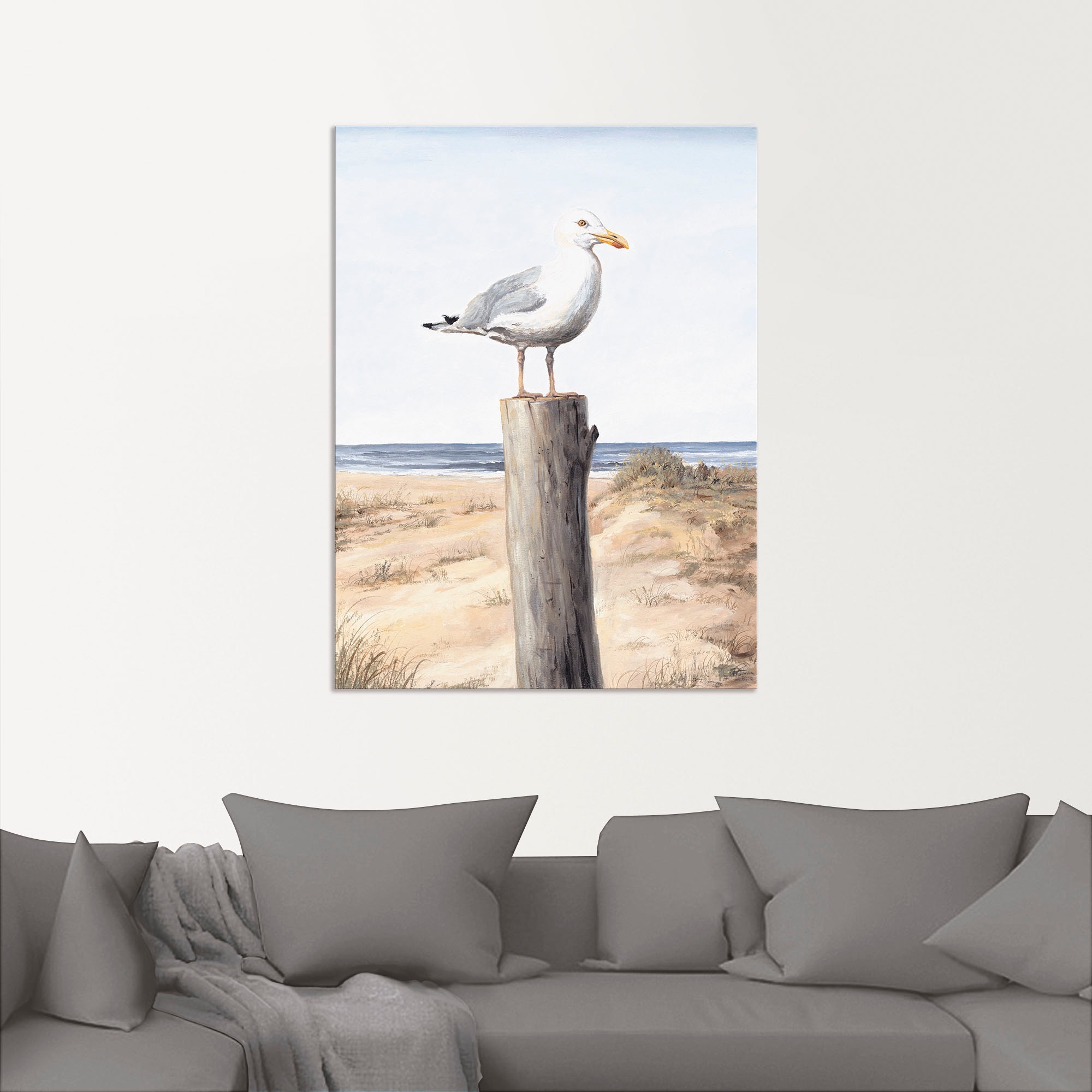 Artland Wandbild »Möwe«, Vögel, (1 St.), als Alubild, Outdoorbild, Leinwandbild, Poster, Wandaufkleber