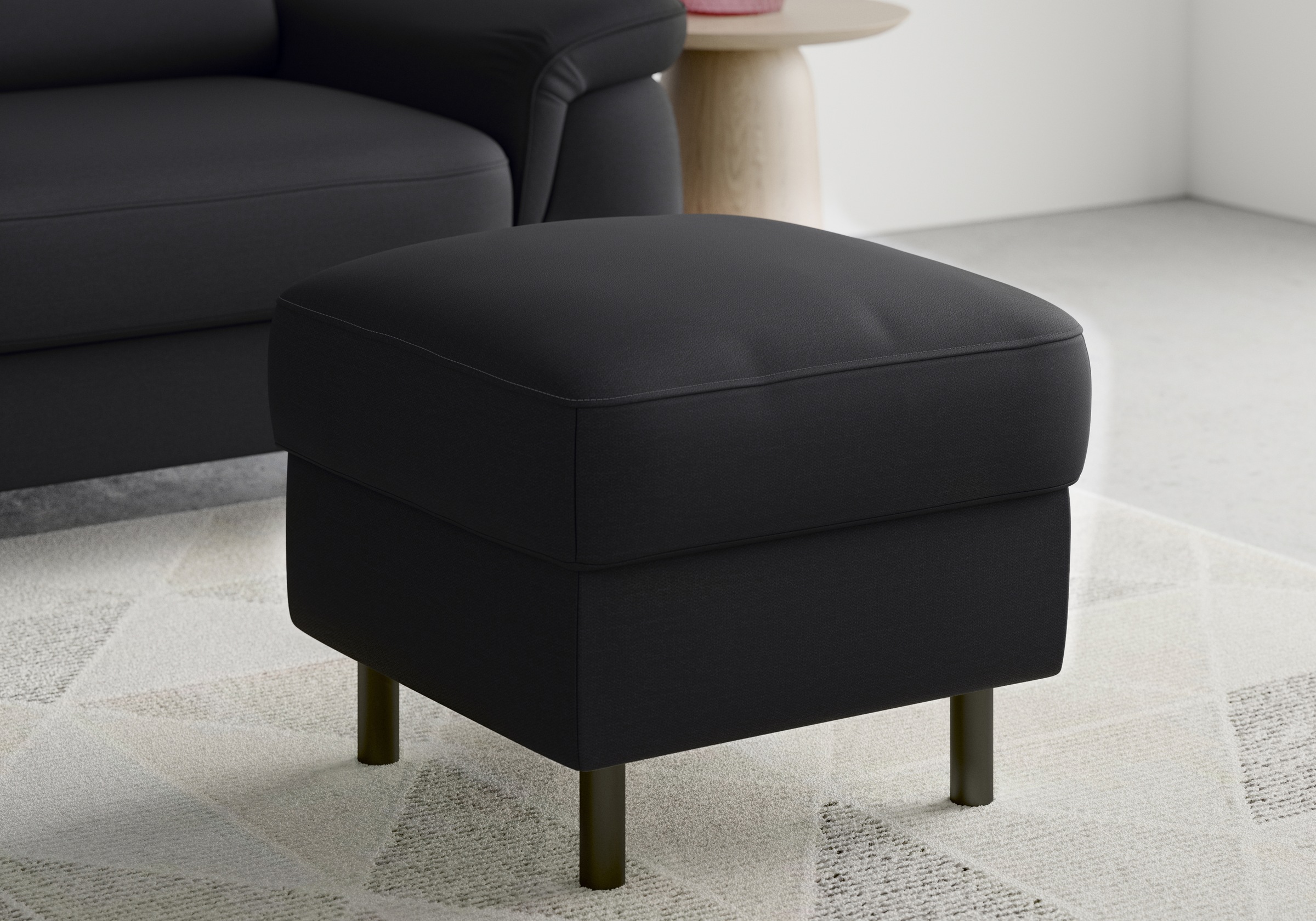 sit&more Stauraumhocker »Sinatra«, Sitzfläche ist abnehmbar, mattschwarze Metallfüße