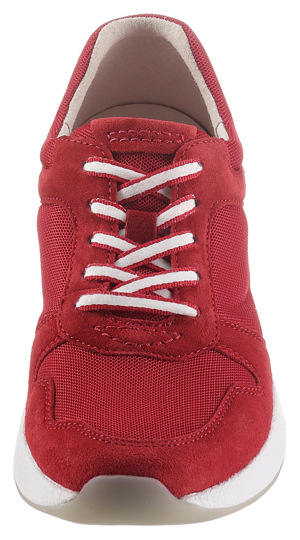 Gabor Rollingsoft Keilsneaker  , Freizeitschuh, Halbschuh, Schnürschuh im sommerlichem Materialmix