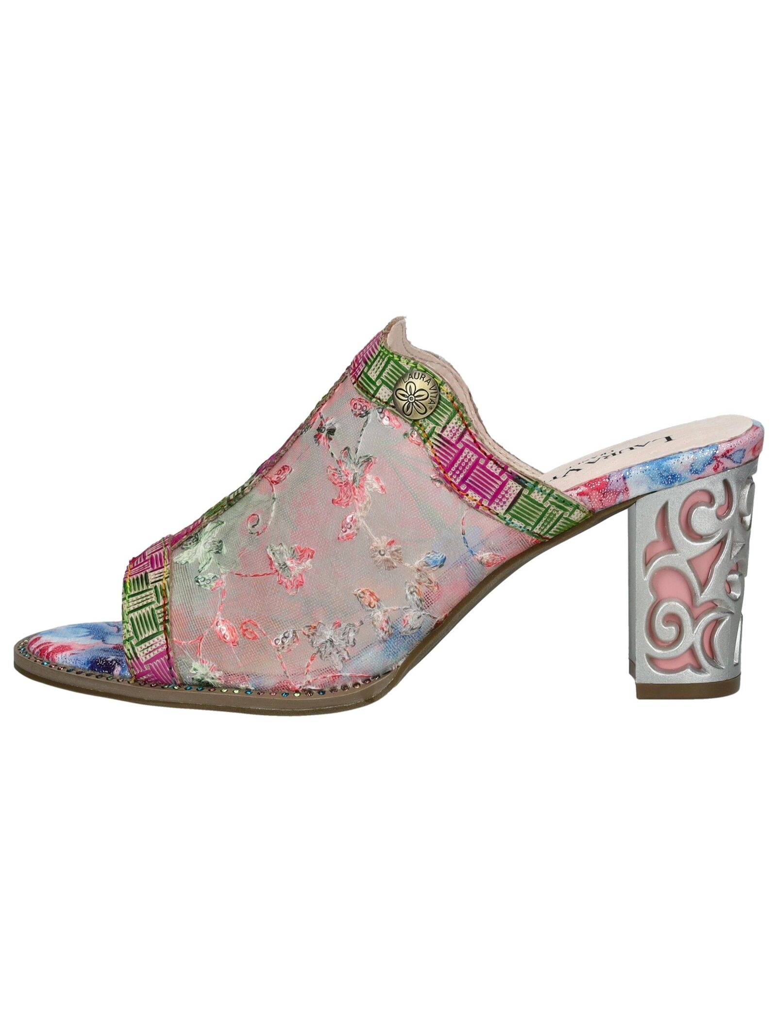 LAURA VITA Pantolette »LAURA VITA Pantoletten Leder/Textil«