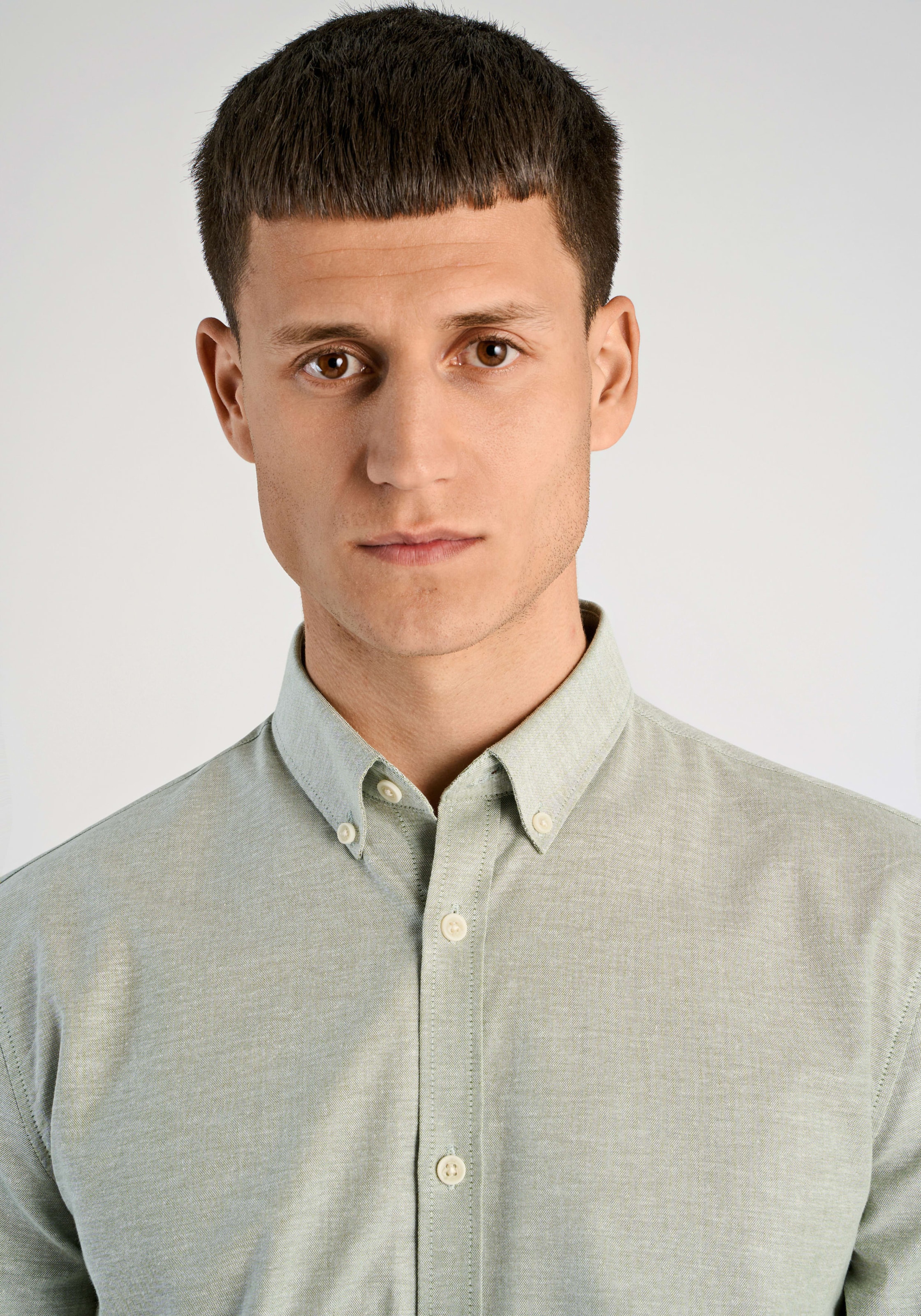 LINDBERGH Langarmhemd mit Button-Down-Kragen