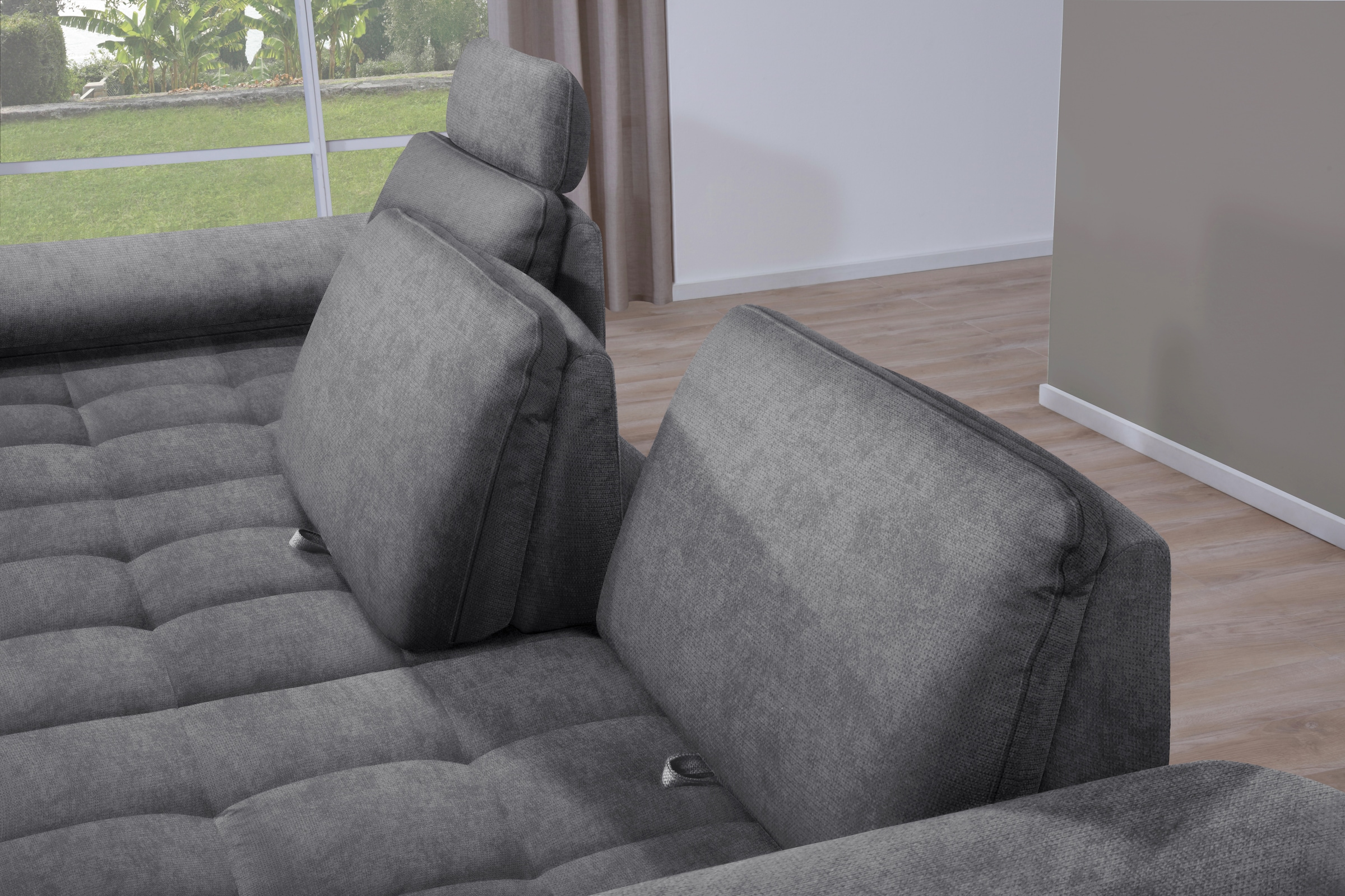 alina Ecksofa »Royce«, inklusive Sitztiefenverstellung, 296 cm breit