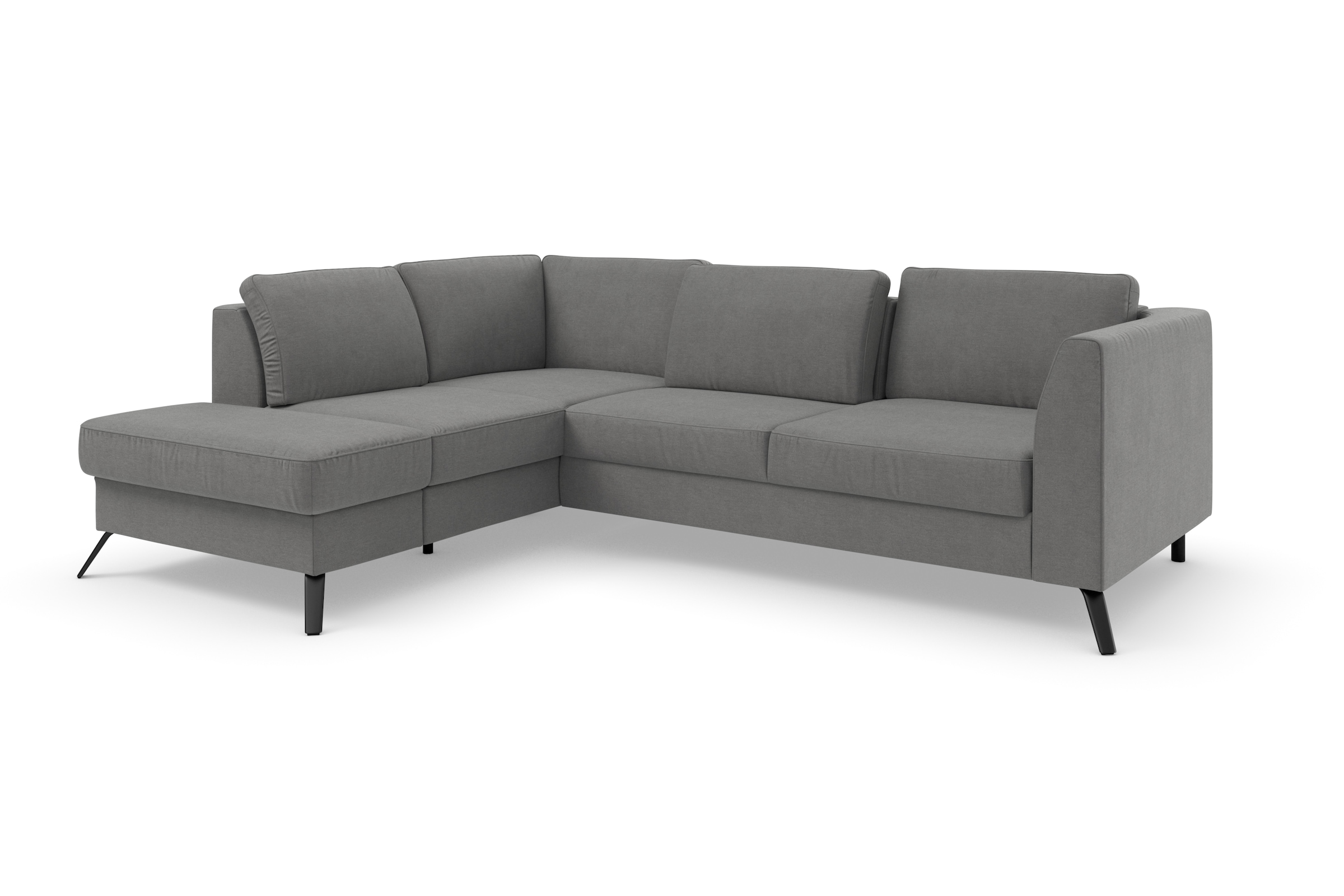 sit&more Ecksofa »Olsen L-Form«, inklusive Sitztiefenverstellung, wahlweise mit Bettfunktion, 15cm hoch