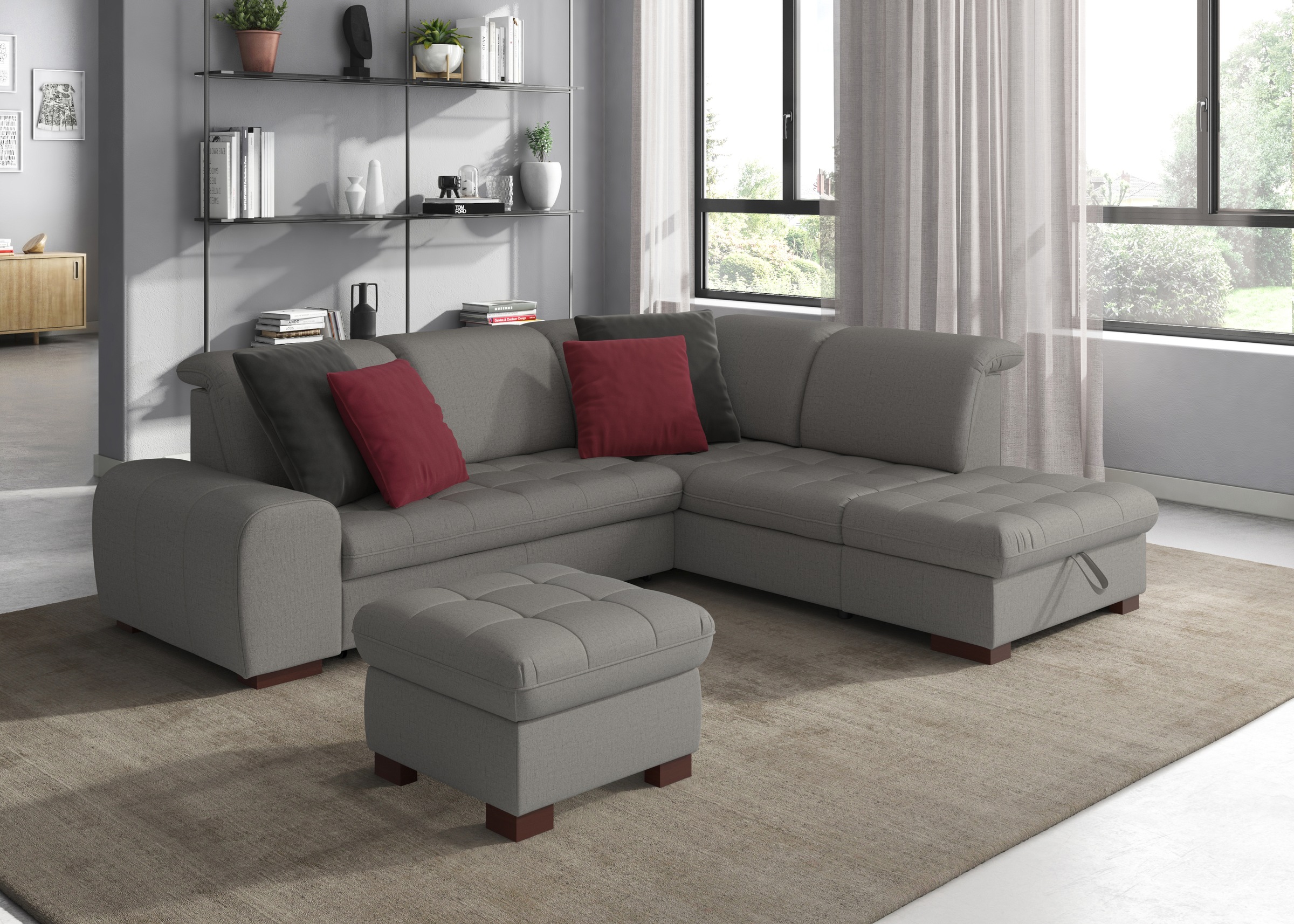 sit&more Ecksofa Luxor L-Form, wahlweise mit Bettfunktion, Stauraum und Kop günstig online kaufen