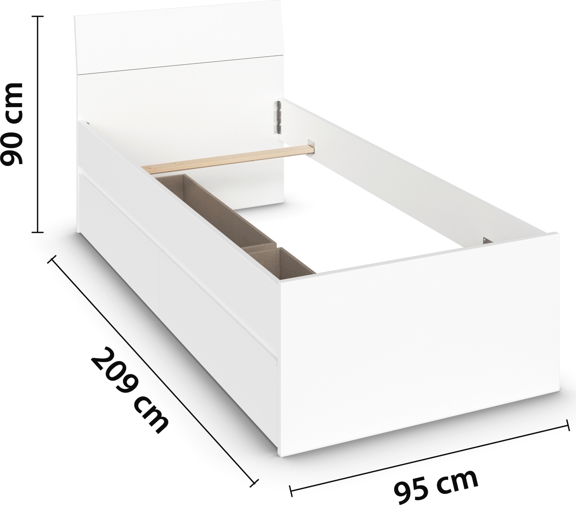 rauch Stauraumbett »Bett Einzelbett Doppelbett Stauraum JOEL«, mit Bettschubkästen für zusätzlichen Stauraum MADE IN GERMANY