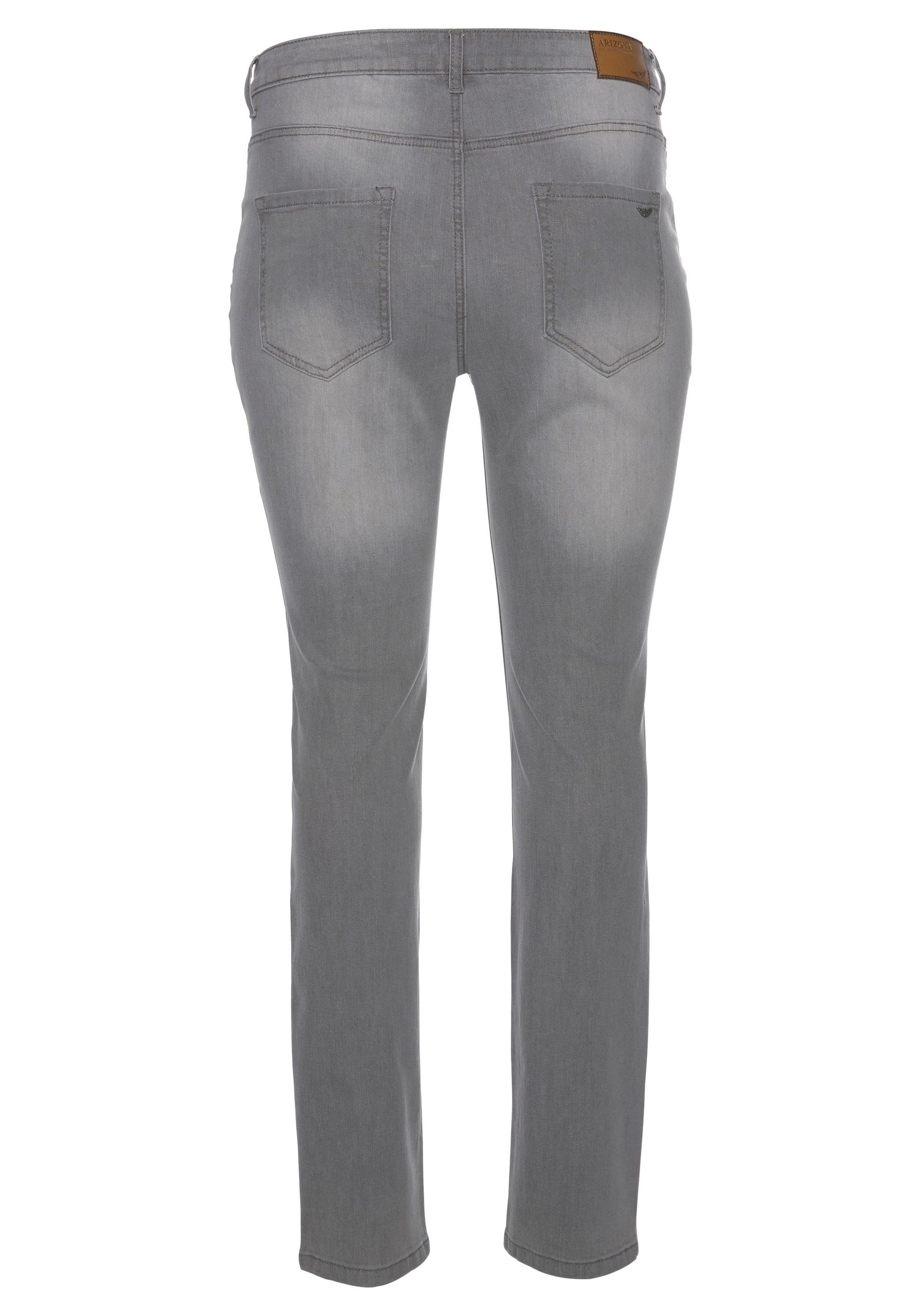 Arizona Slim-fit-Jeans »Curve-Collection«, hohe Leibhöhe, Five-Pocket-Design, Zip-Fly