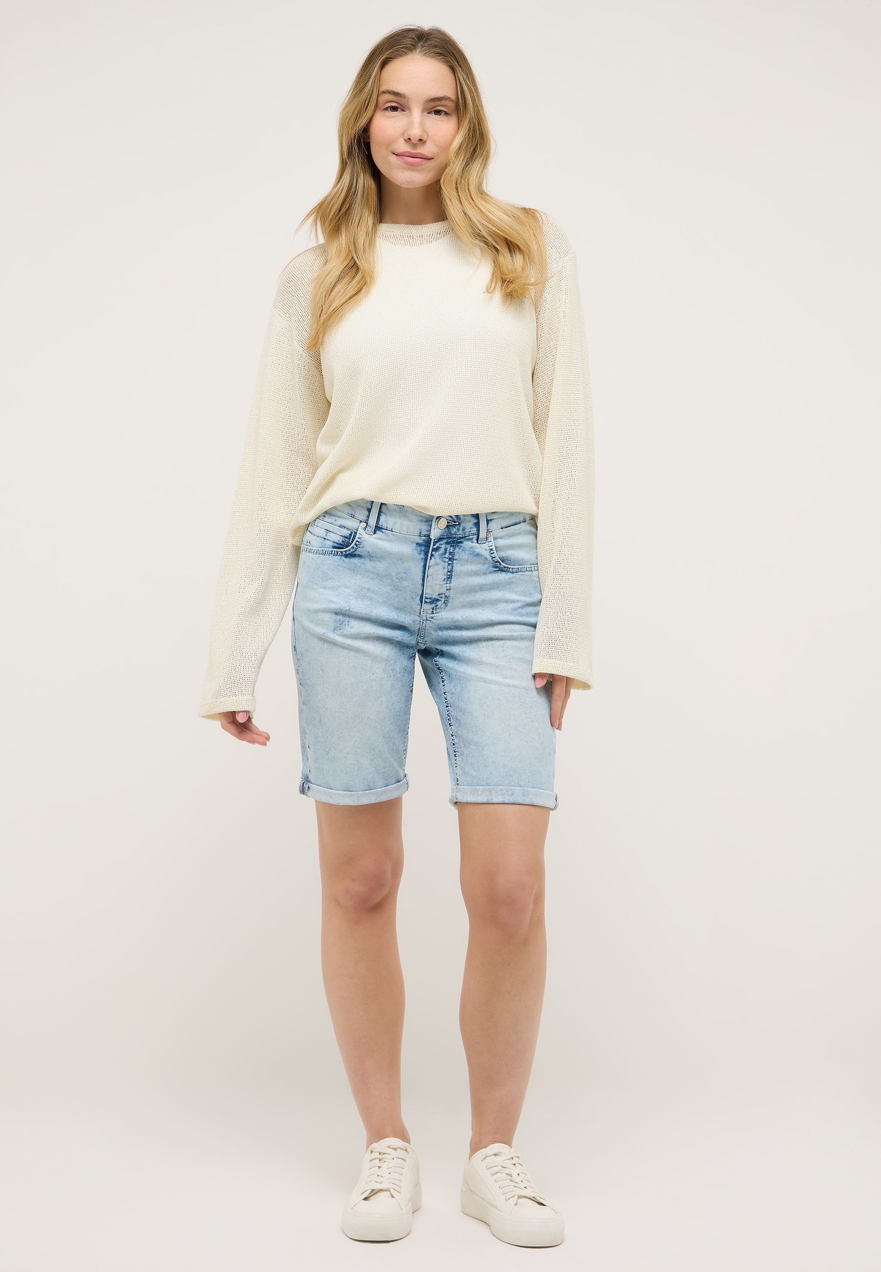 ANGELS Bermudas »BERMUDA TURN UP«  5-Pocket-Jeansbermuda mit Aufschlag und Stretch