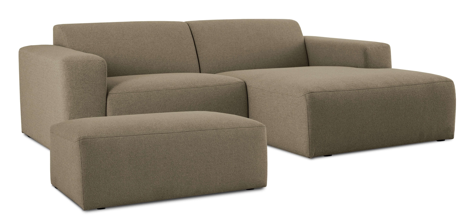 INOSIGN Ecksofa »Koa,228cm, L-Form, Modulsofa, Webstoff, Cord«, Designsofa, Set, Hocker inklusive, weicher Lounge-Sitzkomfort