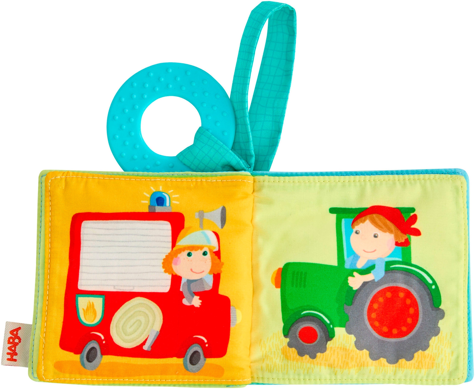 Haba Greifspielzeug »Buggybuch Fahrzeuge«, mit Beißelement
