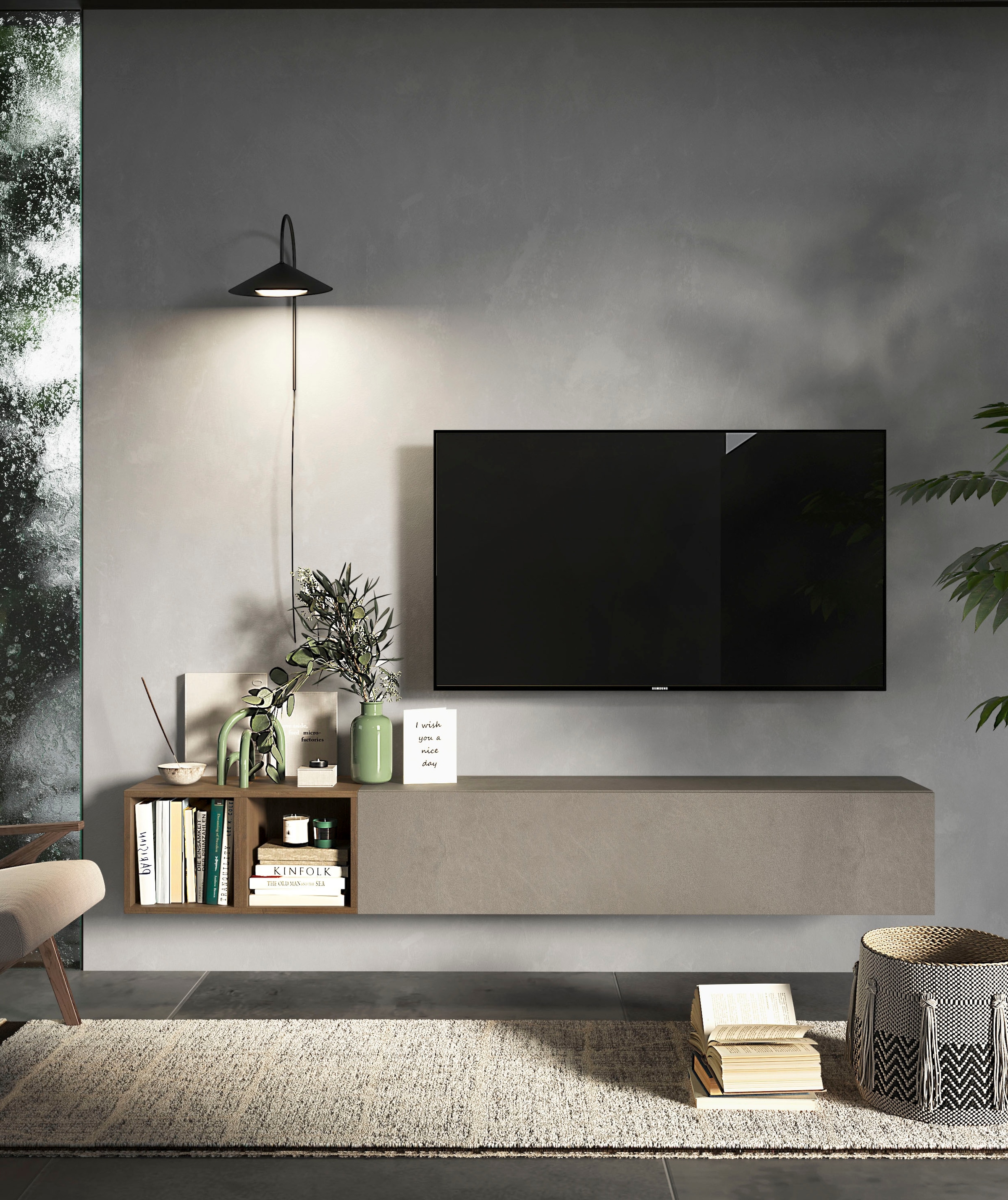 INOSIGN Wohnwand »INFINITY, 2tlg. Breite 194 cm, Höhe variabel, Wohnwand« S günstig online kaufen