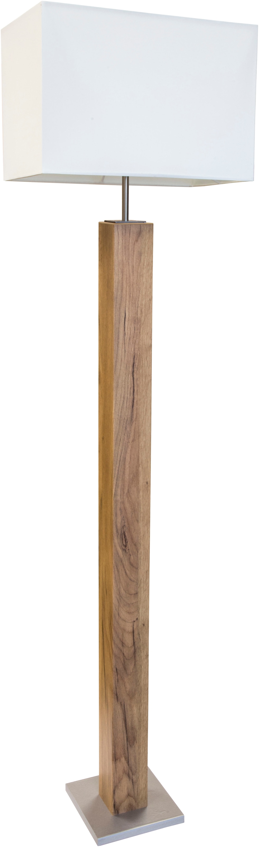 NOWA Stehlampe »GUMP«, Leuchtmittel E27 | ohne Leuchtmittel, Stehleuchte, Eiche, Textil, Schlafzimmer, Wohnzimmer, Flur