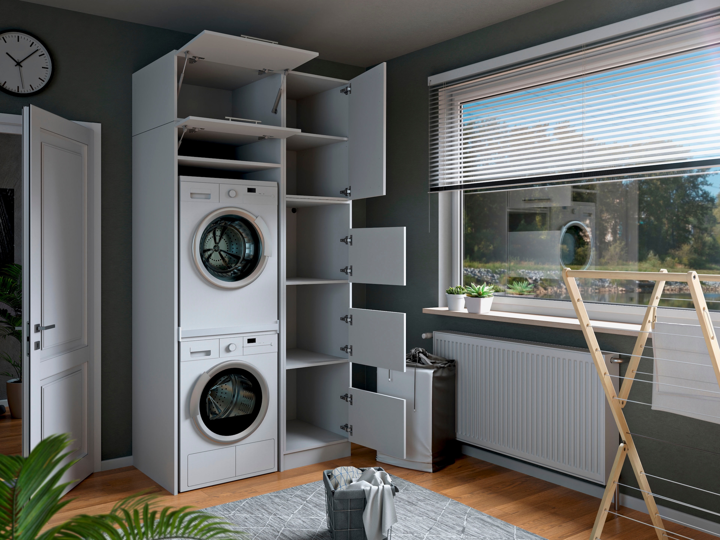 Laundreezy Mehrzweckschrank-Set »Laundreezy, 4-tlg. Mehrzweckschrank-Set B/H/T 118/238/68 cm« 4 Stk. tlg.