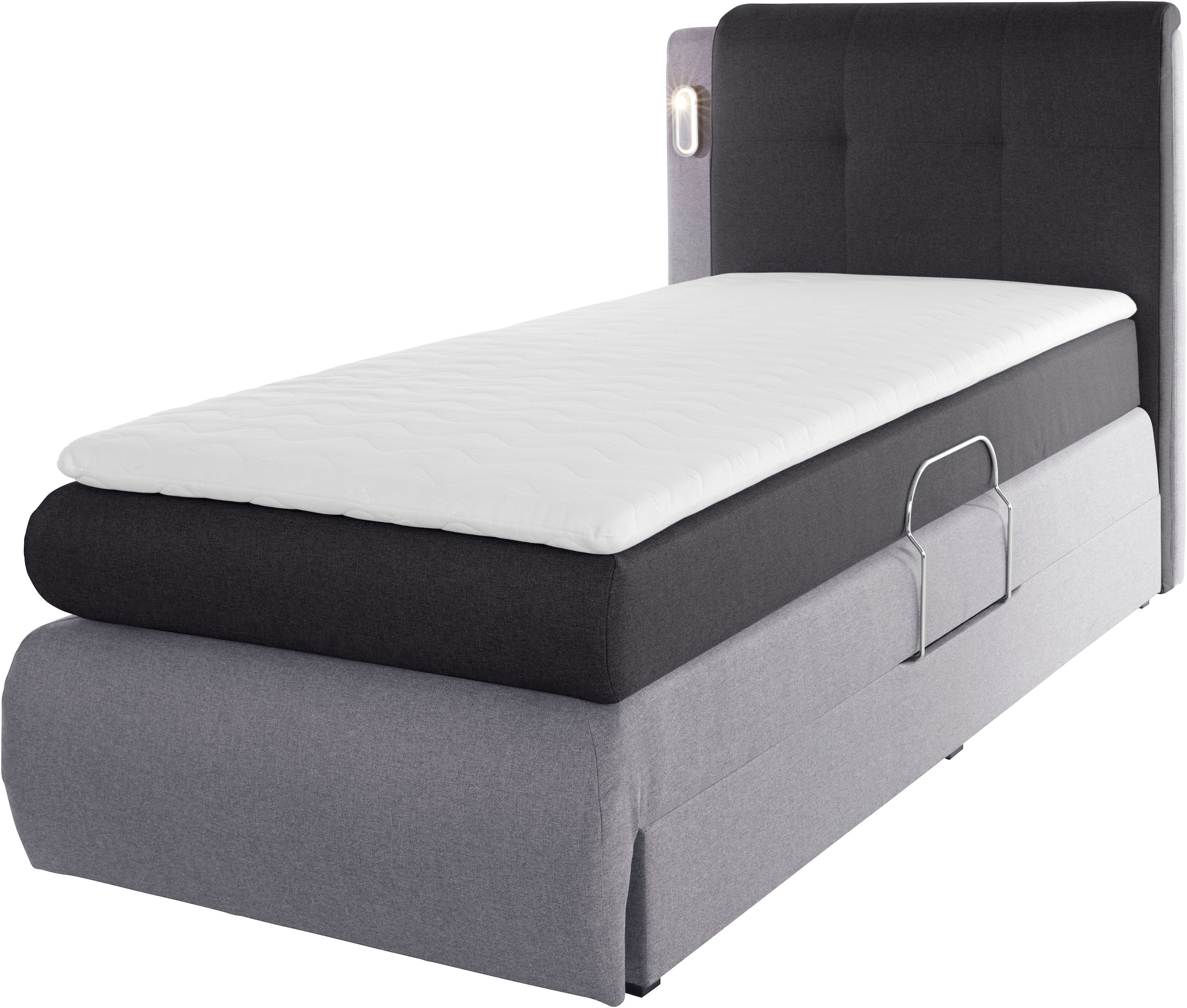 COLLECTION AB Boxspringbett »Borna«, inklusive Bettkasten, LED-Beleuchtung und Topper