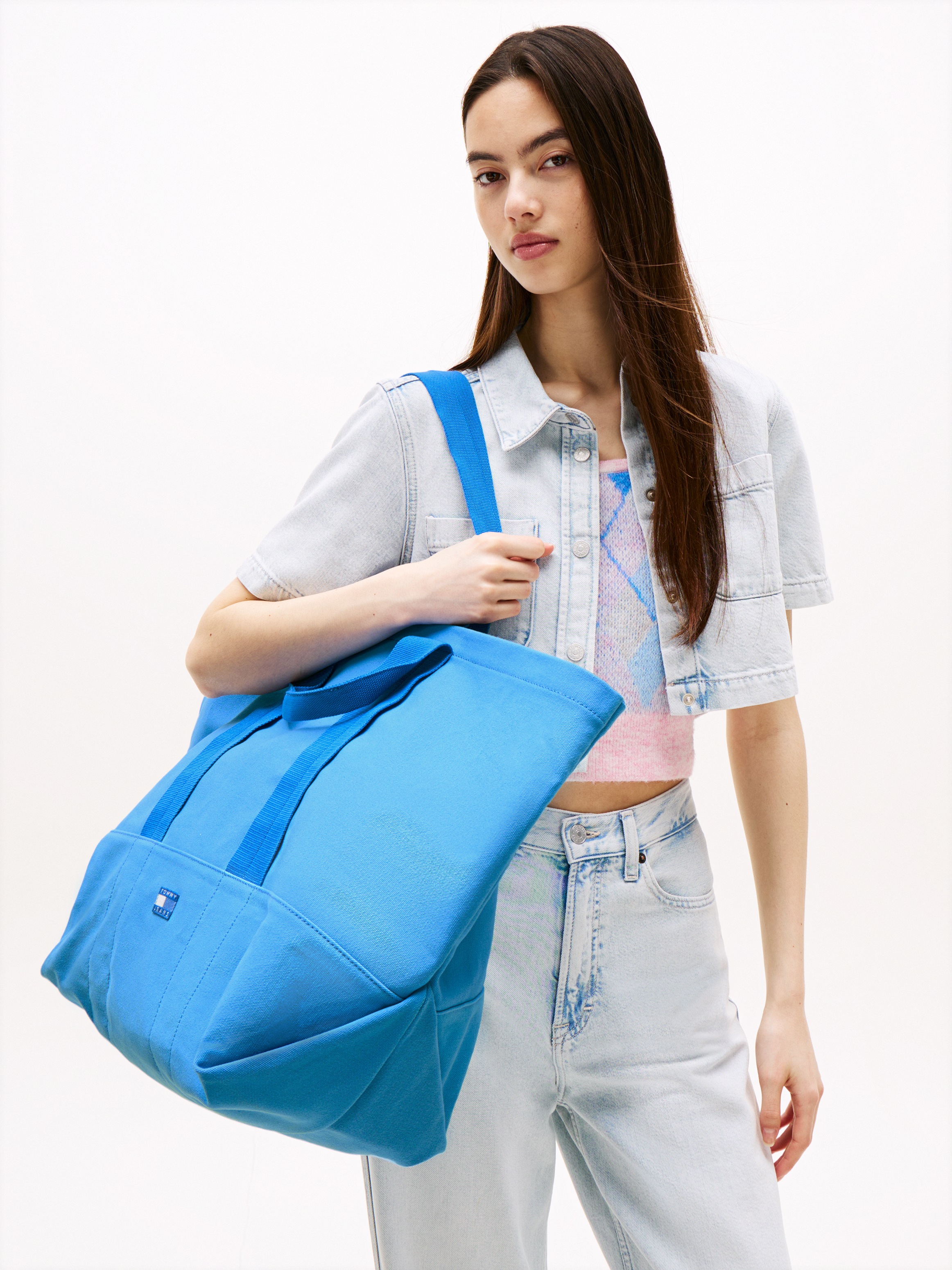 Tommy Jeans Tragetasche »TJW TOTE EDITION CANVAS«, Damen Henkeltasche, Shopper, Schultertasche mit Logo-Schriftzug