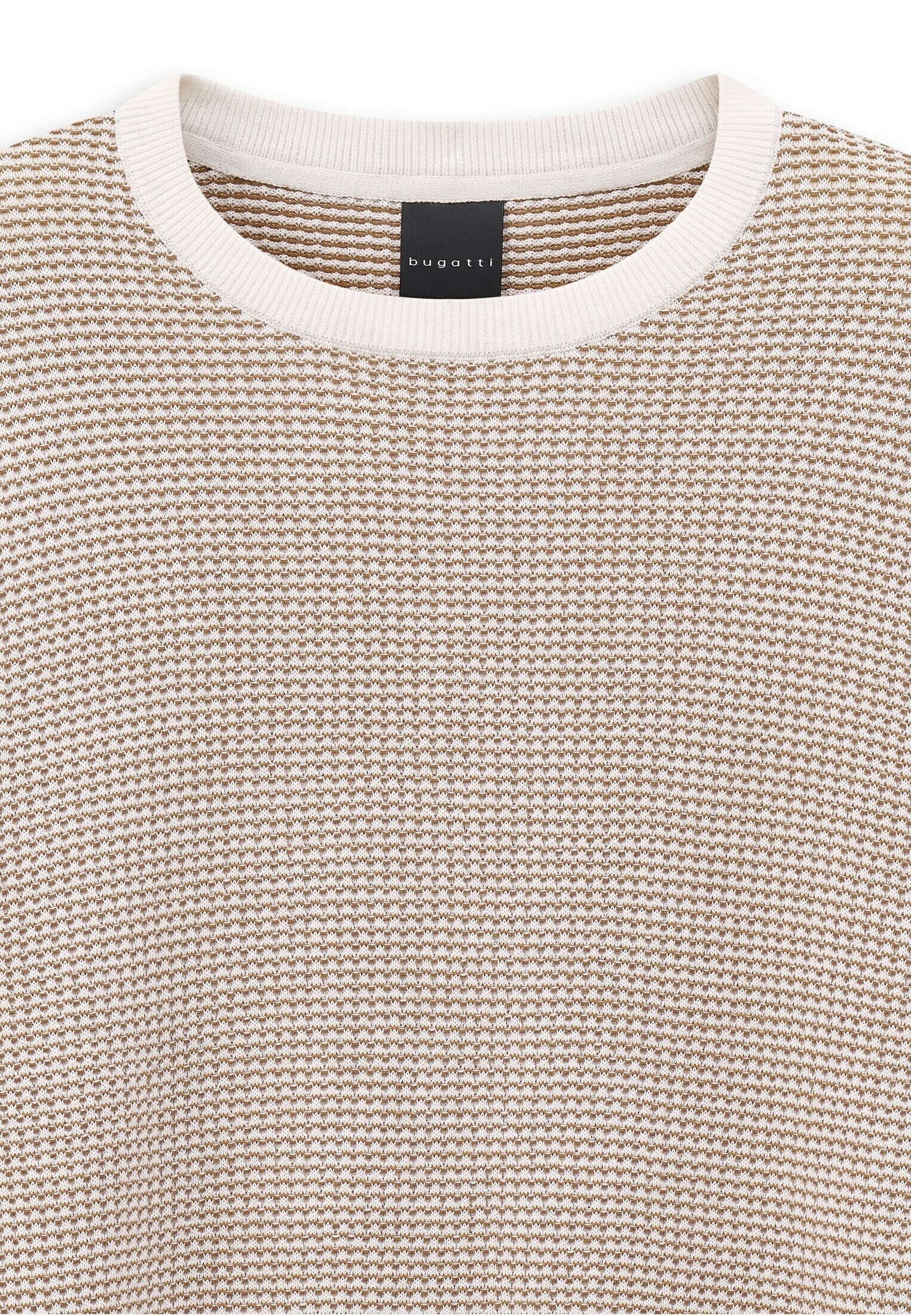 bugatti Rundhalspullover »Regular Fit« aus reiner Baumwolle