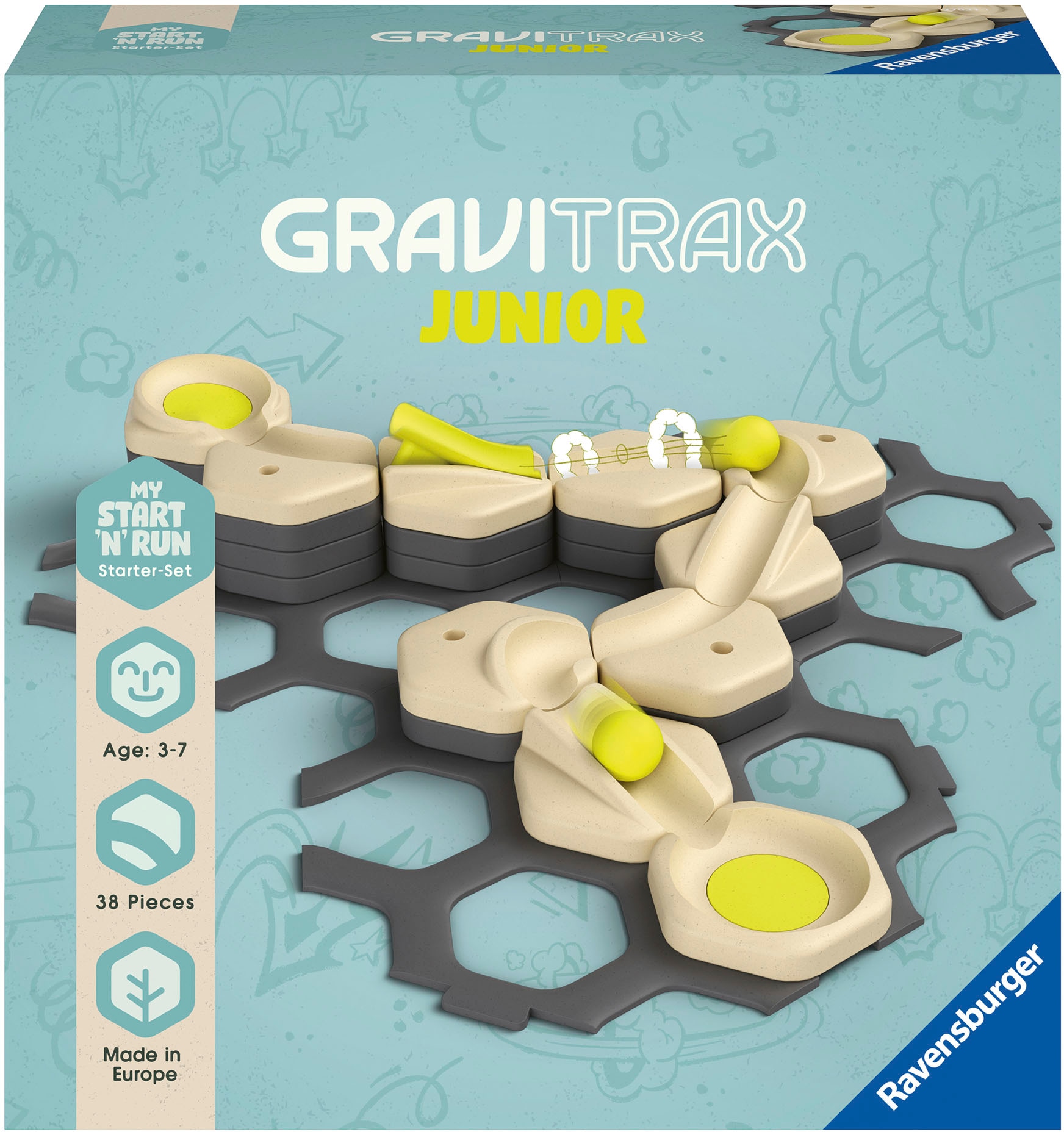 Ravensburger Kugelbahn-Bausatz »GraviTrax Junior Starter-Set S Start and Run«, Made in Europe