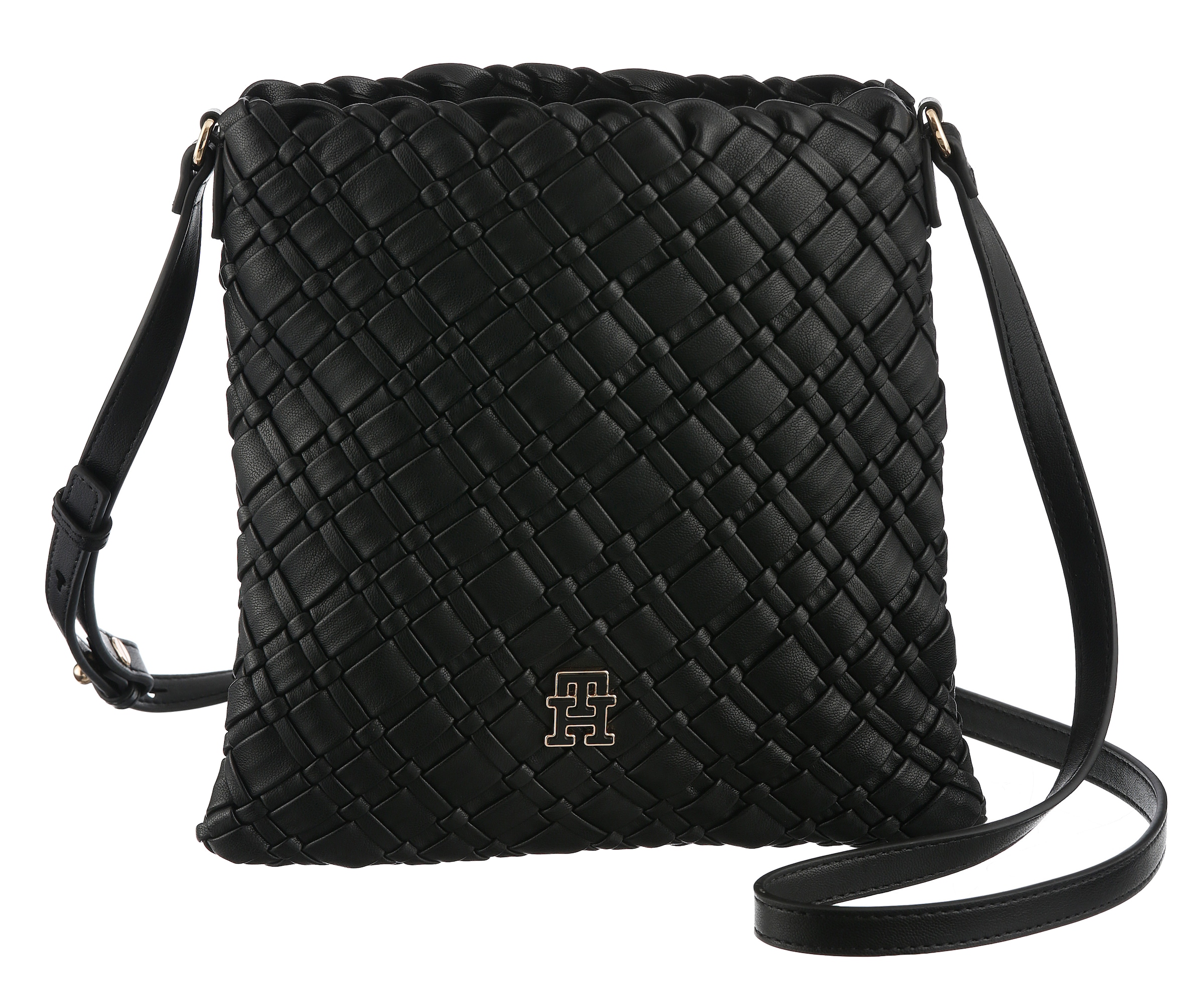Tommy Hilfiger Umhängetasche »TH BRAIDED CROSSOVER« , Damen Tragetasche, Schultertasche in modischer Flechtoptik