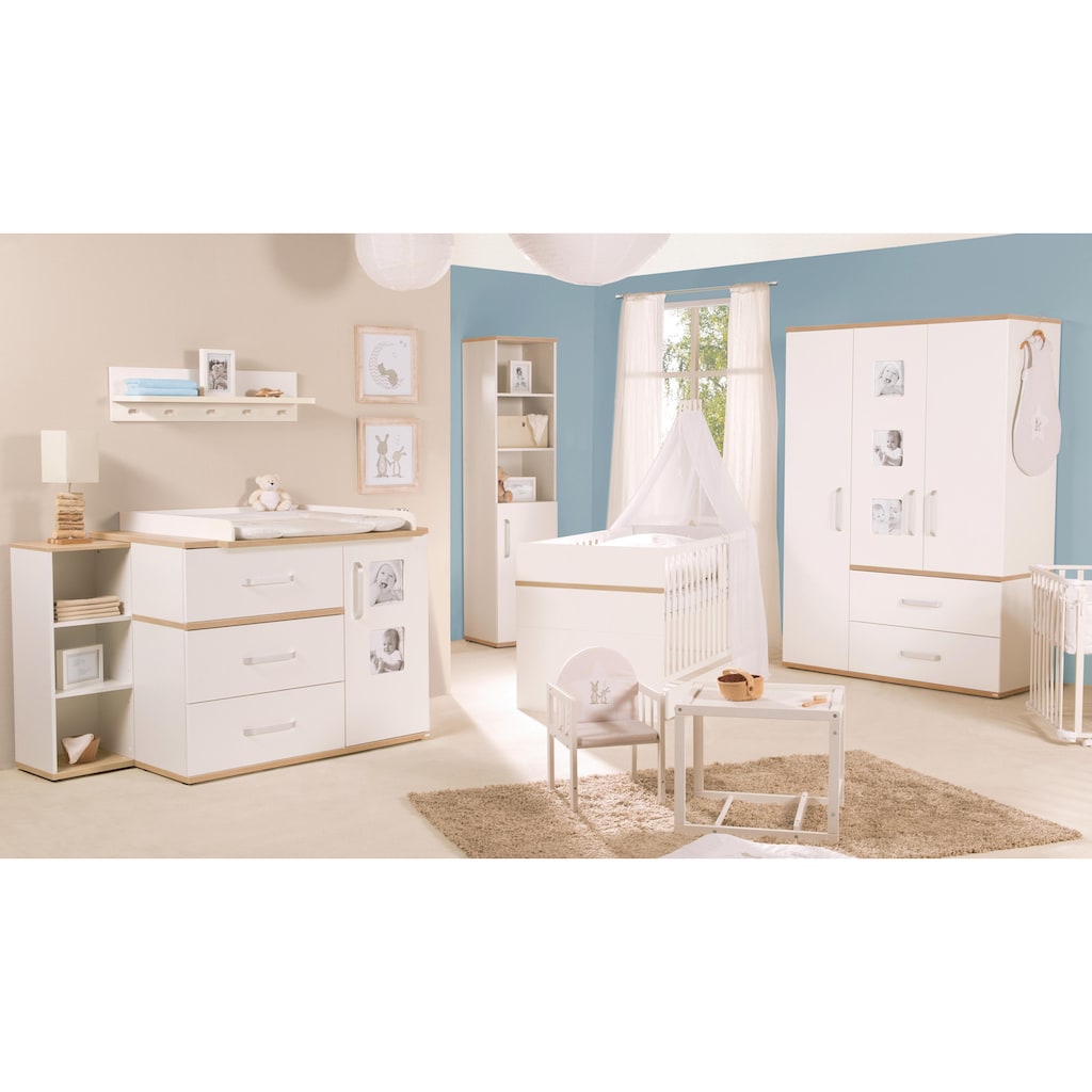 roba® Babyzimmer-Komplettset »Pia«, (Set, 3 St., Kinderbett, Schrank, Wickelkommode)