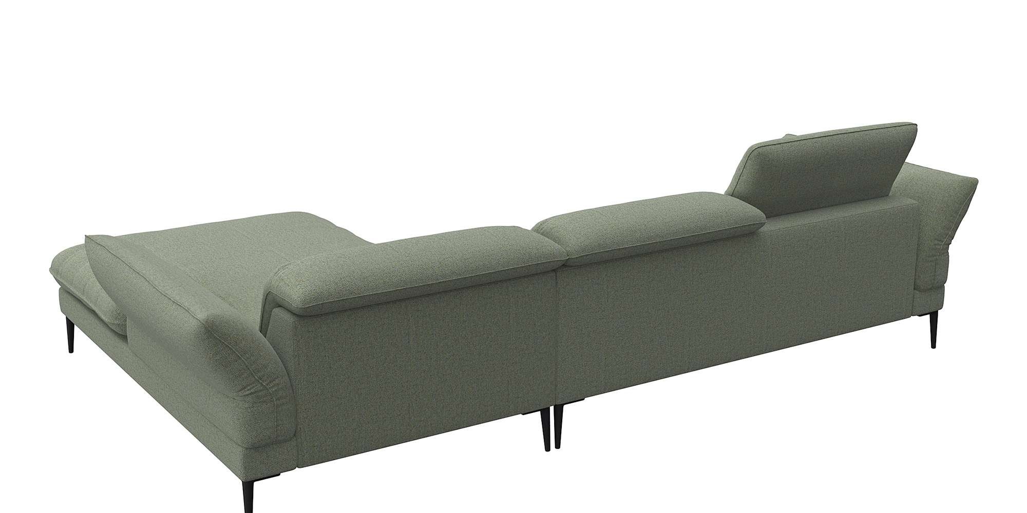 FLEXLUX Ecksofa »Salino, Funktionssofa mit Recamiere, Relaxsofa, Ecksofa«, Sofa mit Arm- und Kopfteil-Verstellungen, Kaltschaum & Stahl-Wellen