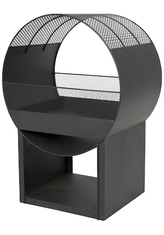 Feuerstelle »Porthole«, Feuerkorb, Feuerschale schwarz, BxTxH: 56x40x80 cm
