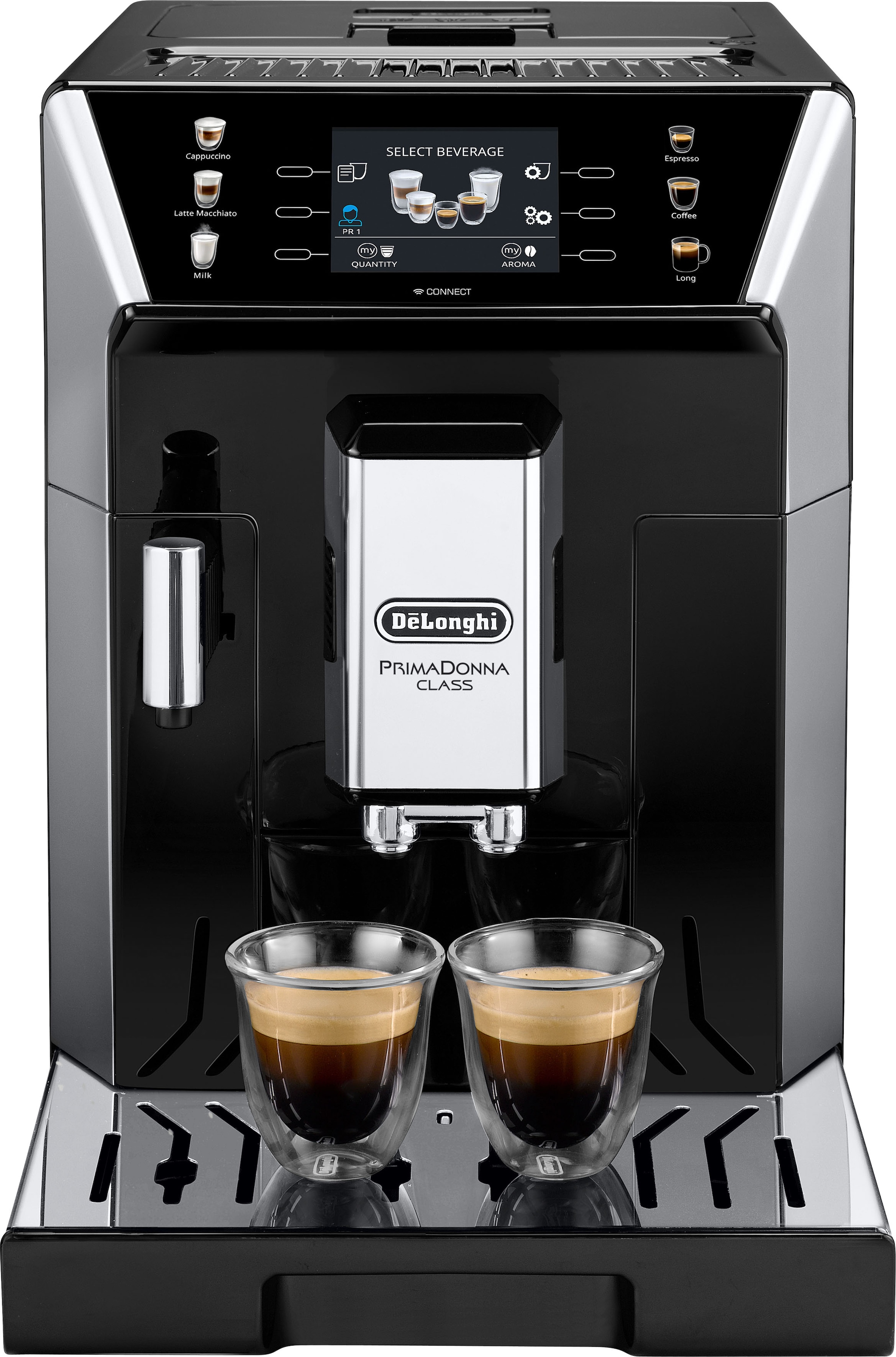 De'Longhi Kaffeevollautomat »PrimaDonna Class ECAM550.65.SB - Perfekter Milchschaum, Edelstahl«, 13 Rezepte, 5 Kaffeestärken & individuelle "Mein Kaffee" Funktion