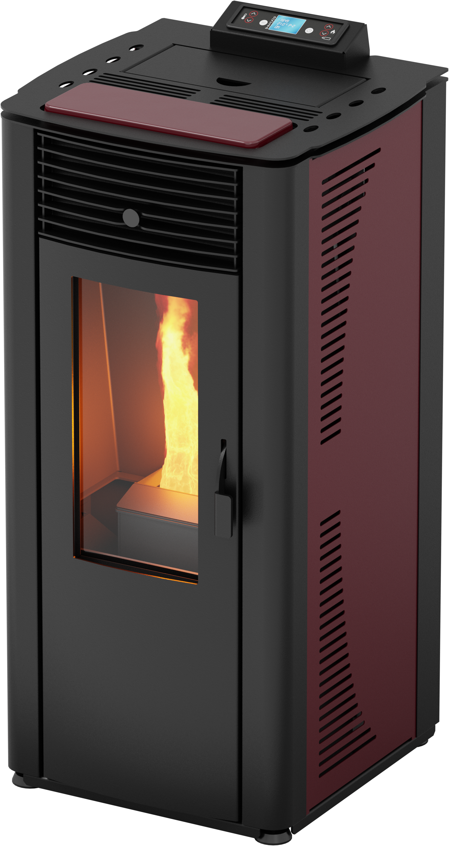 BLAZE Pelletofen »Yura easy 14« optional WLAN fähig bordeaux