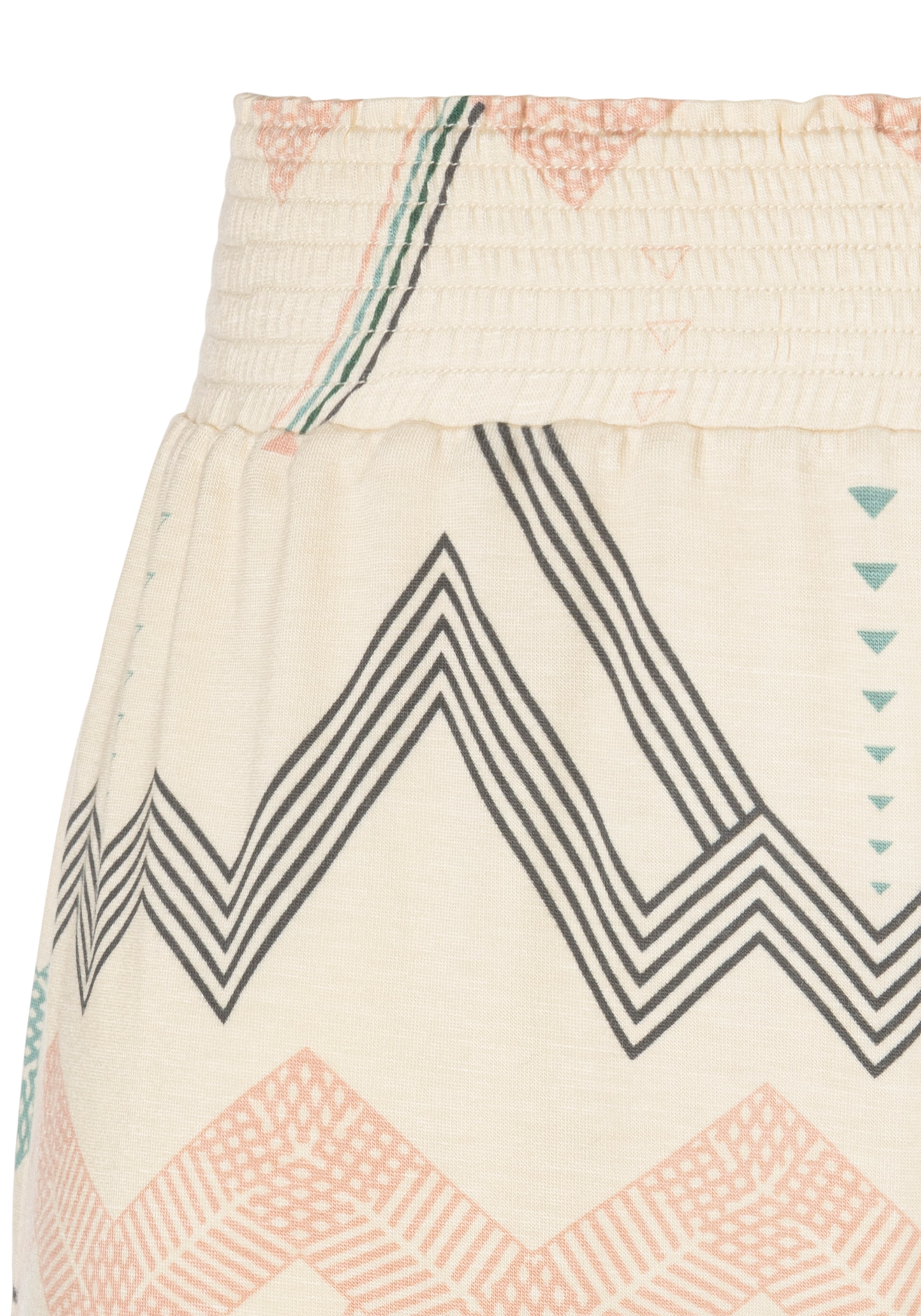 LASCANA Pyjamashorts  mit grafischem Zick-Zack Muster