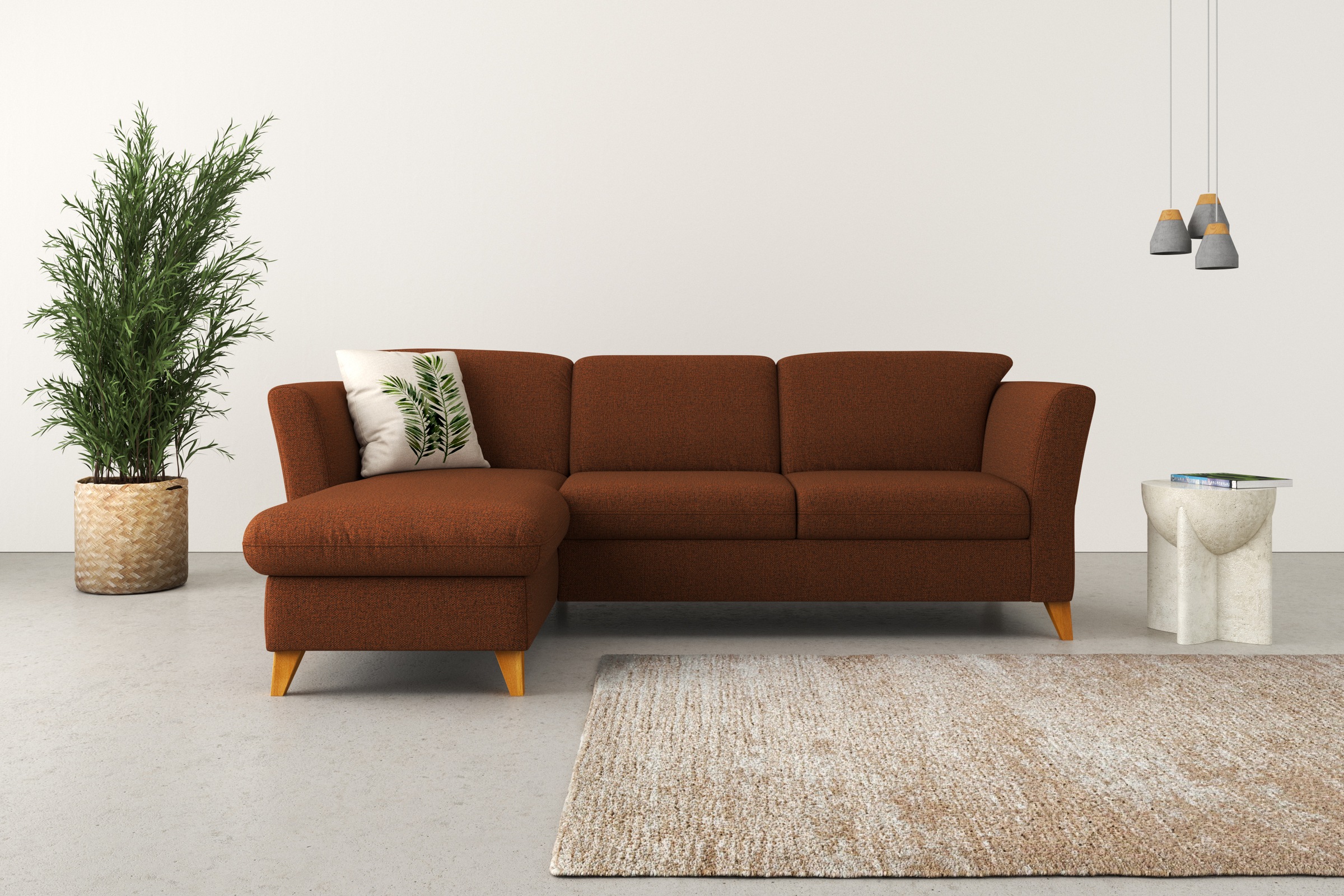 Home affaire Ecksofa »Trelleborg L-Form«, Federkern-Polsterung, wahlweise mit Bettfunktion und Bettkasten