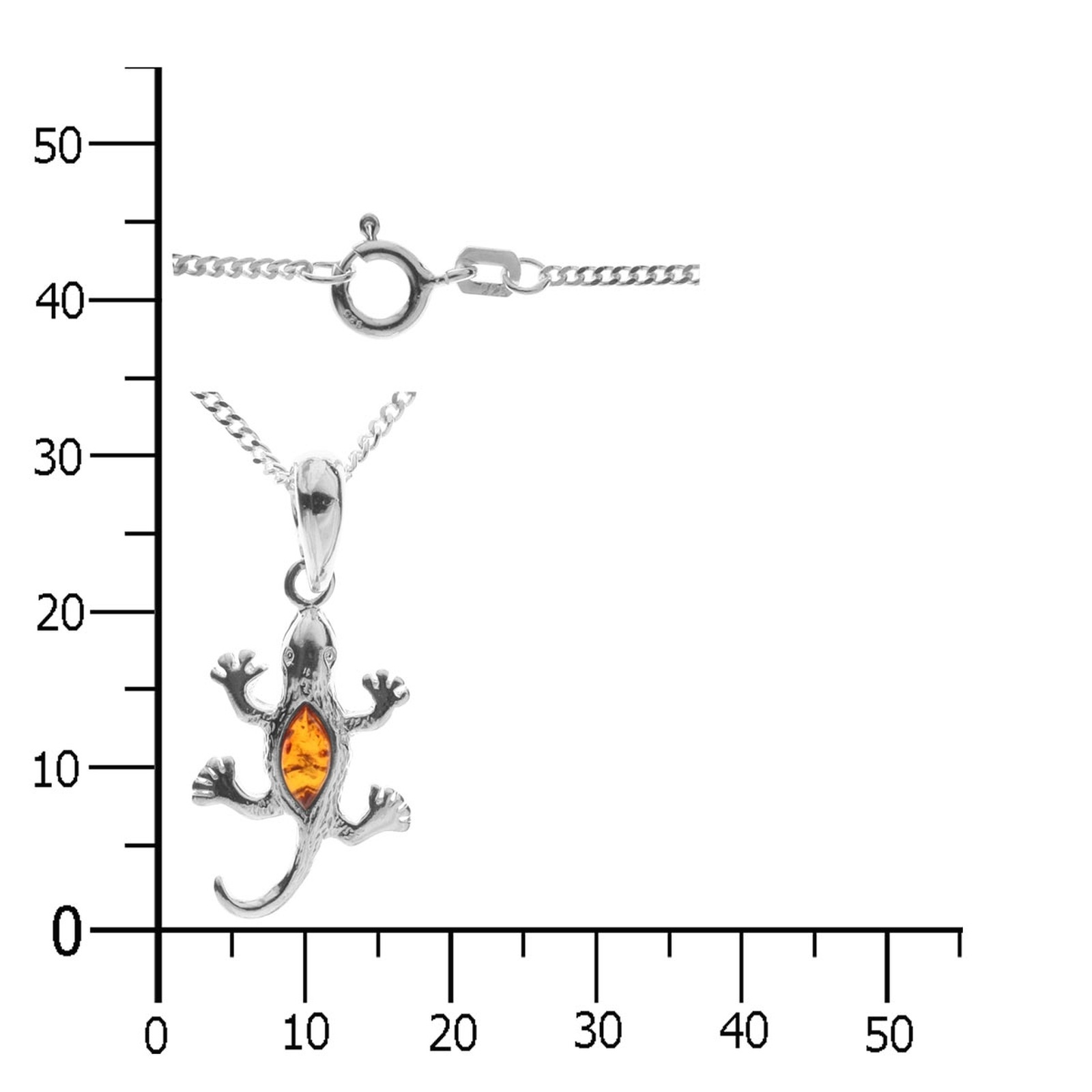 OSTSEE-SCHMUCK Kette mit Anhänger »Ostsee-Schmuck Kette mit Anhänger Salamander«, (2 tlg.)