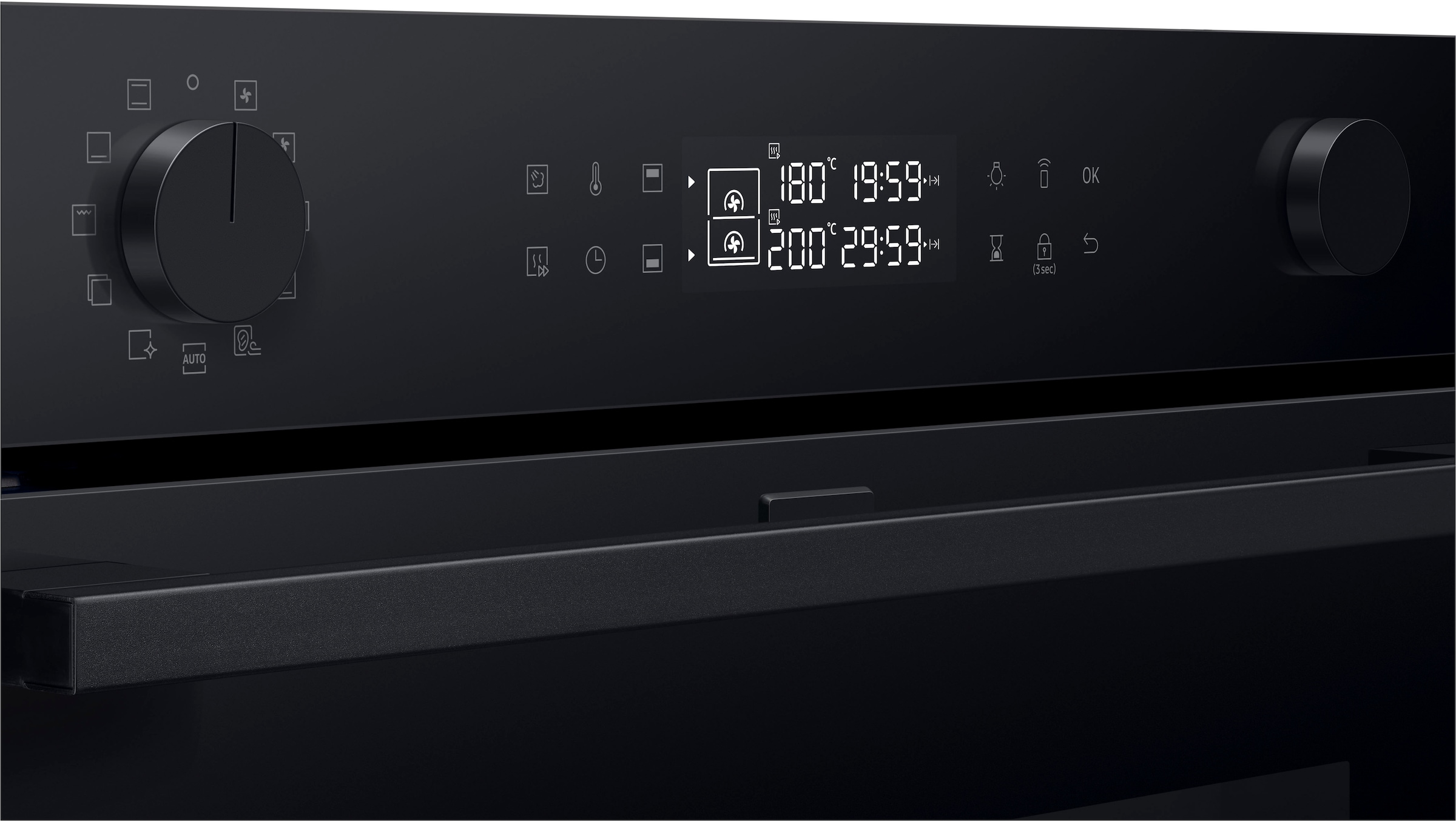 Samsung Einbaubackofen Serie 4 »NV7B45502AK/U1«, Pyrolyse-Selbstreinigung, Dual Cook Flex