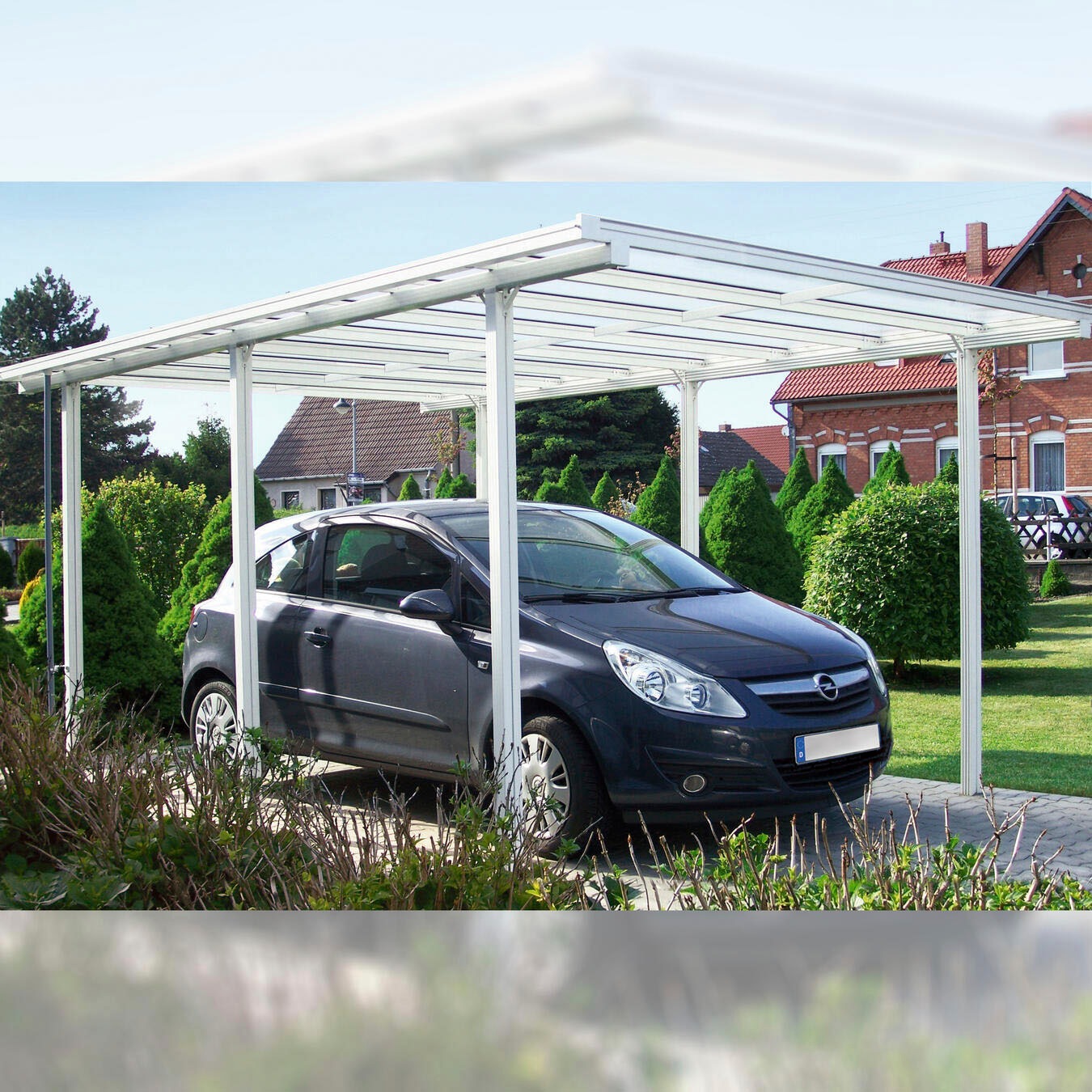 Beckmann Einzelcarport »CPTW«, Aluminium, 270 cm, Reinweiß